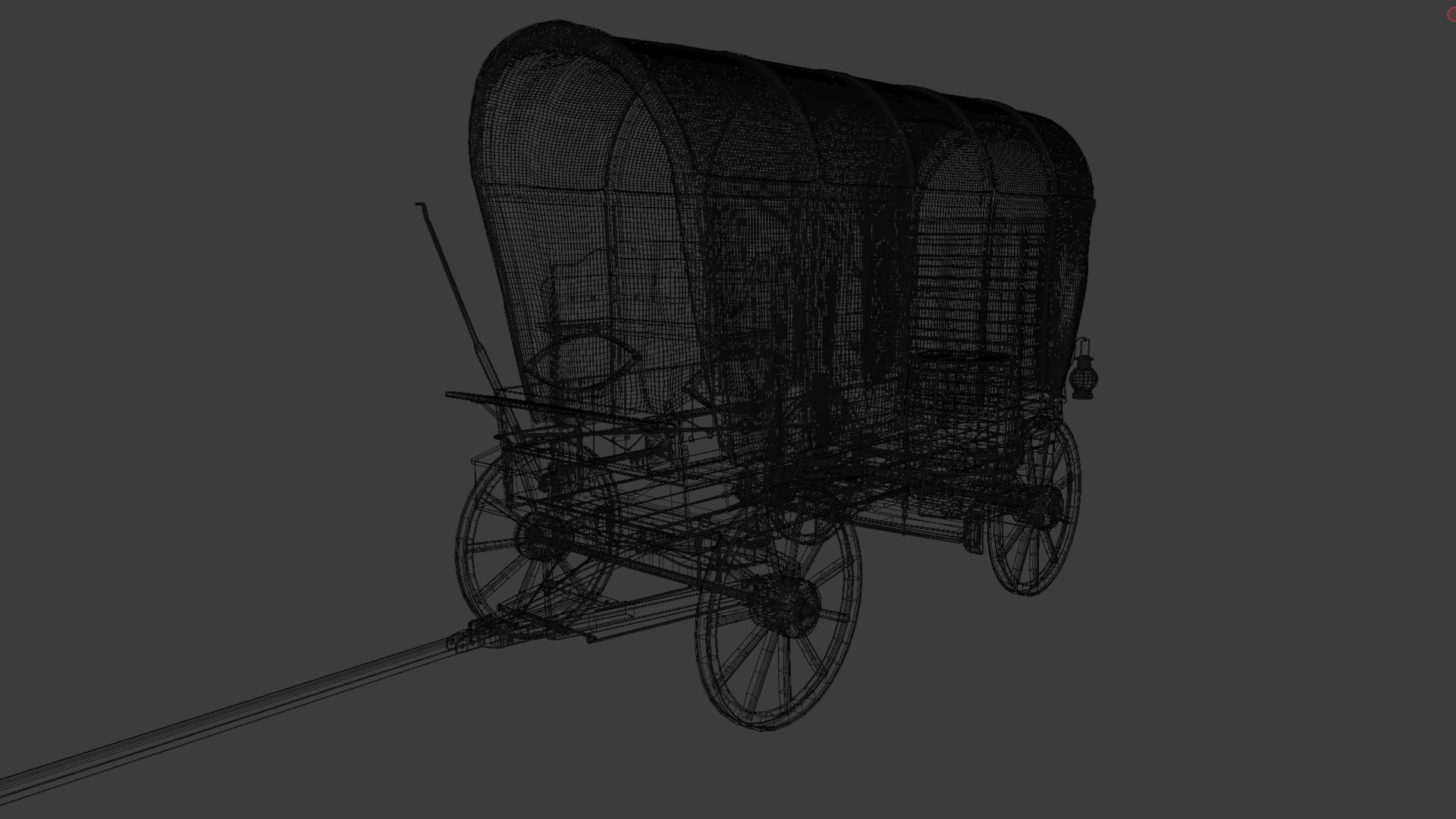 Antique Wood Wagons 3D model_18