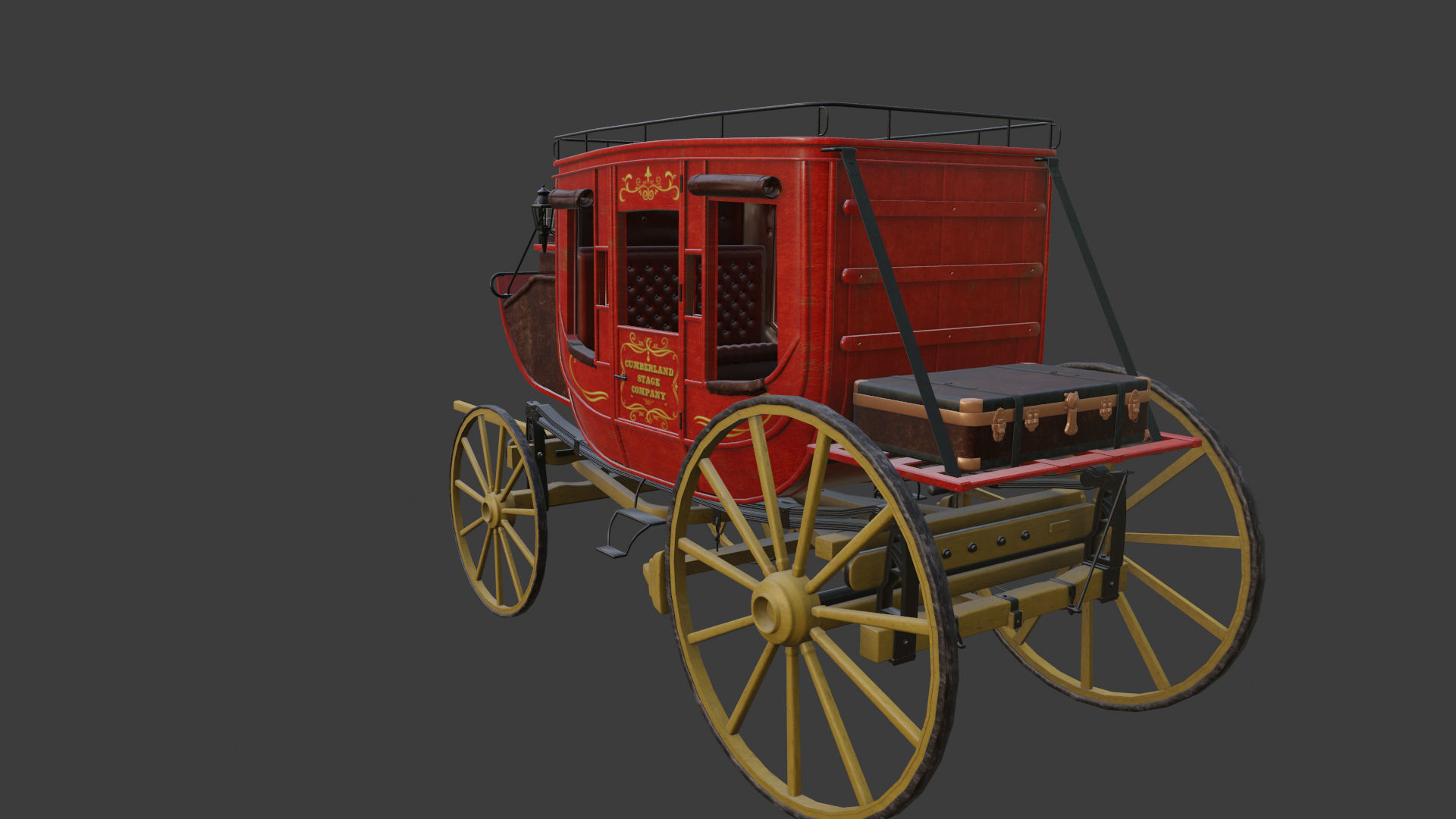 Antique Wood Wagons 3D model_20