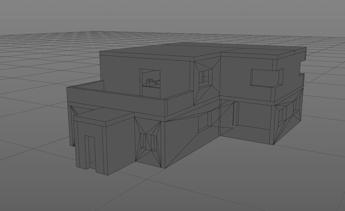 House 2 floor 3D model_7