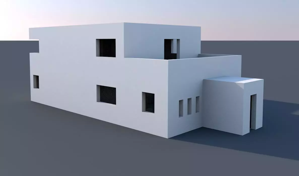 House 2 floor 3D model_0