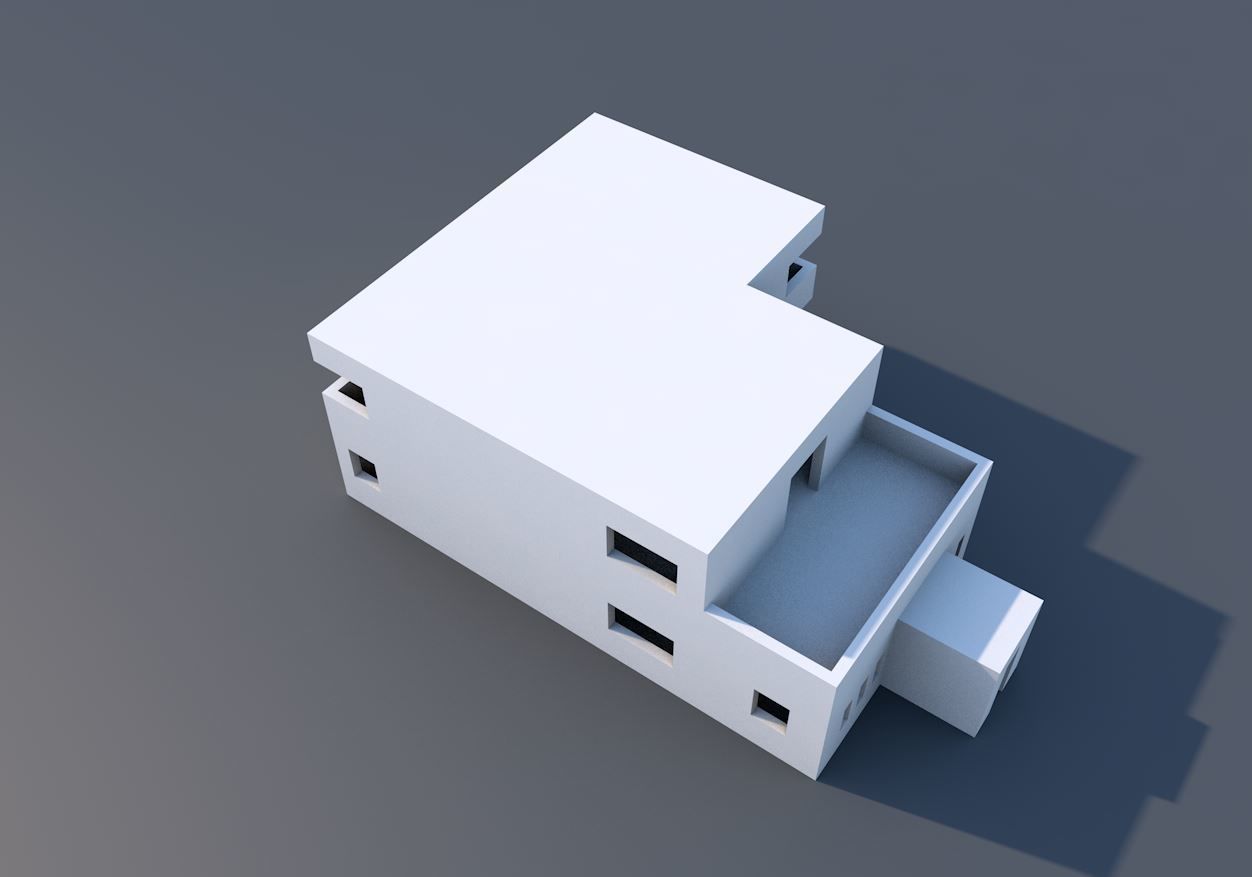 House 2 floor 3D model_6