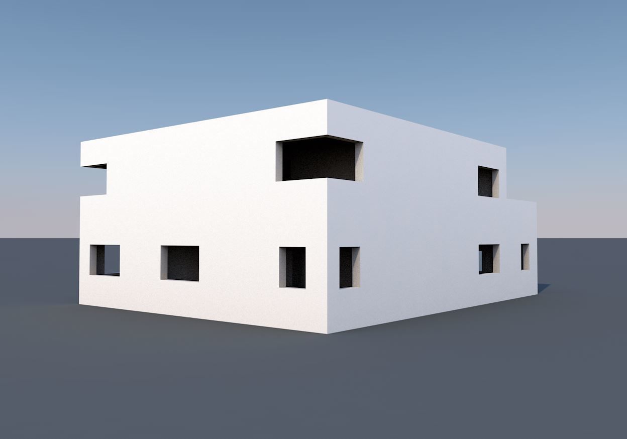 House 2 floor 3D model_4