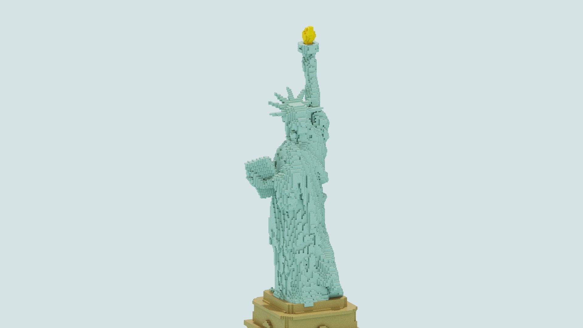 Statue Of The Liberty 3D model_4