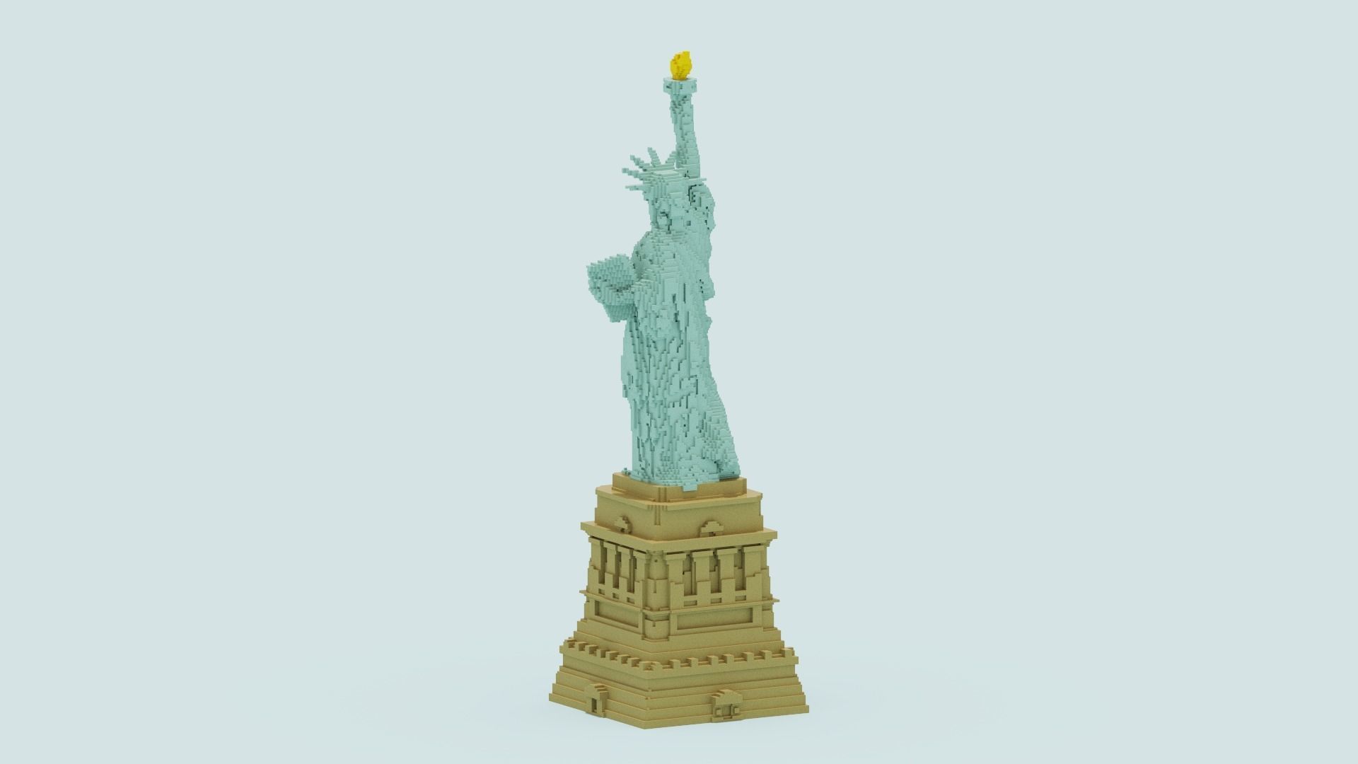 Statue Of The Liberty 3D model_12