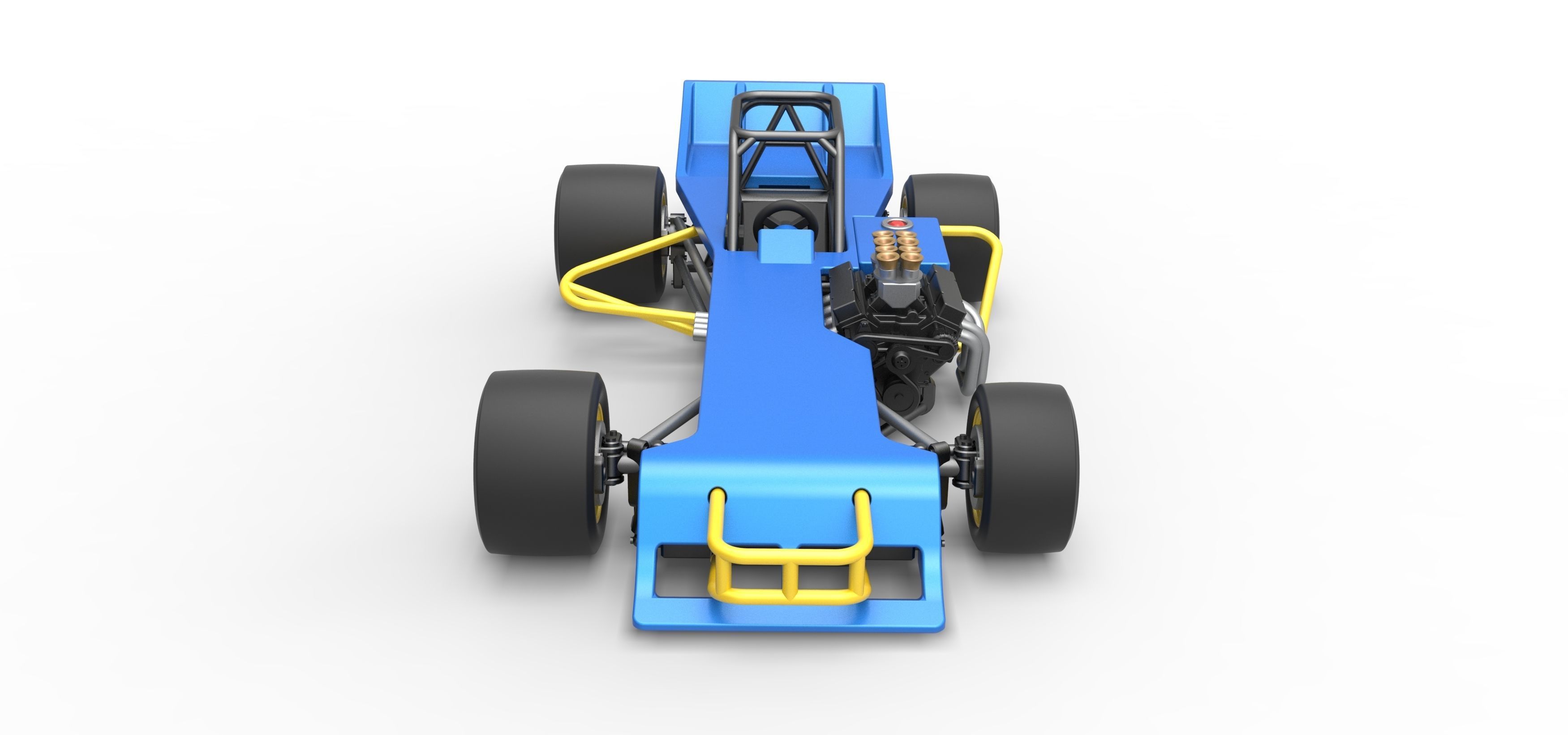 Supermodified front engine race car Scale 1 to 25 3D print model_8