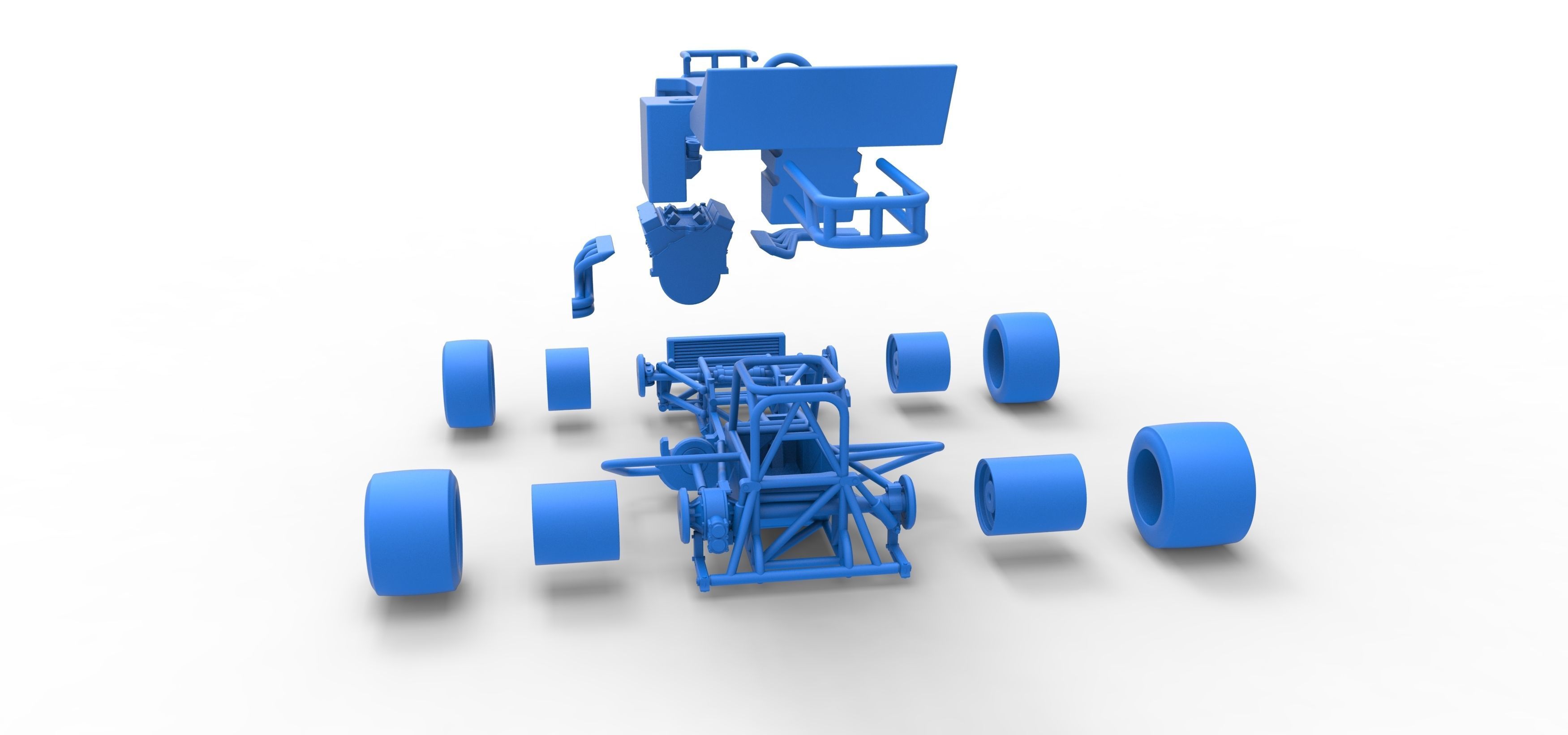 Supermodified front engine race car Scale 1 to 25 3D print model_58