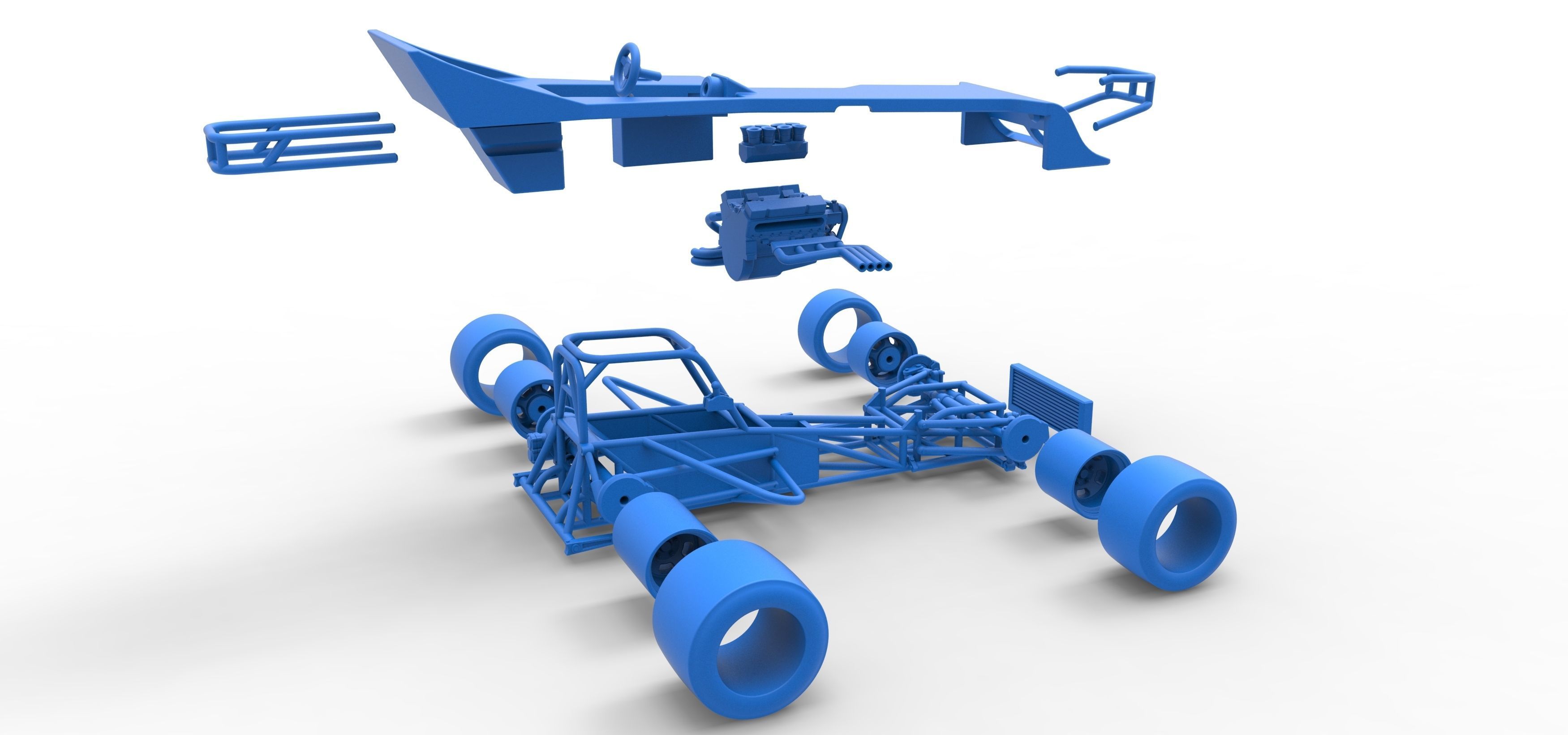 Supermodified front engine race car Scale 1 to 25 3D print model_59