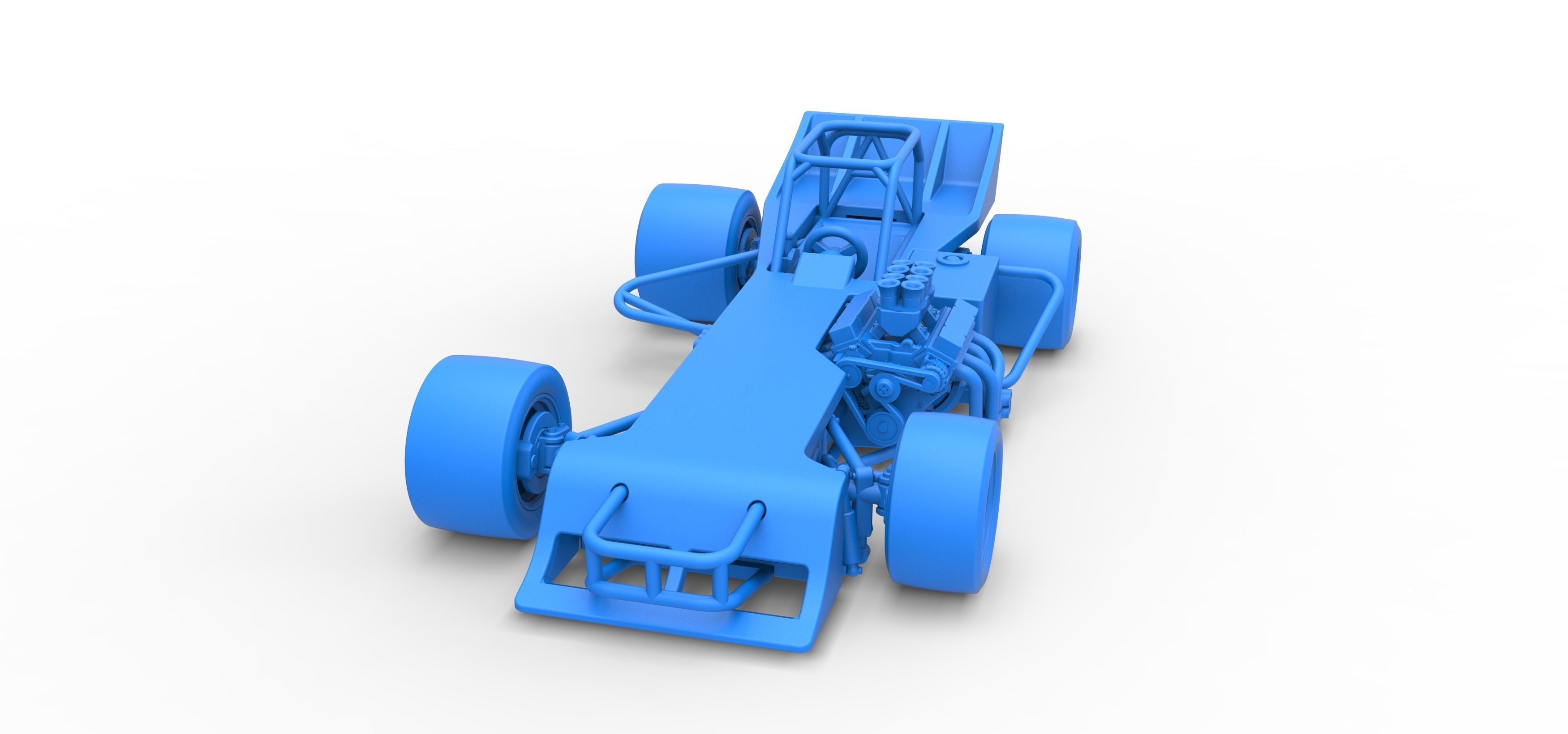 Supermodified front engine race car Scale 1 to 25 3D print model_30