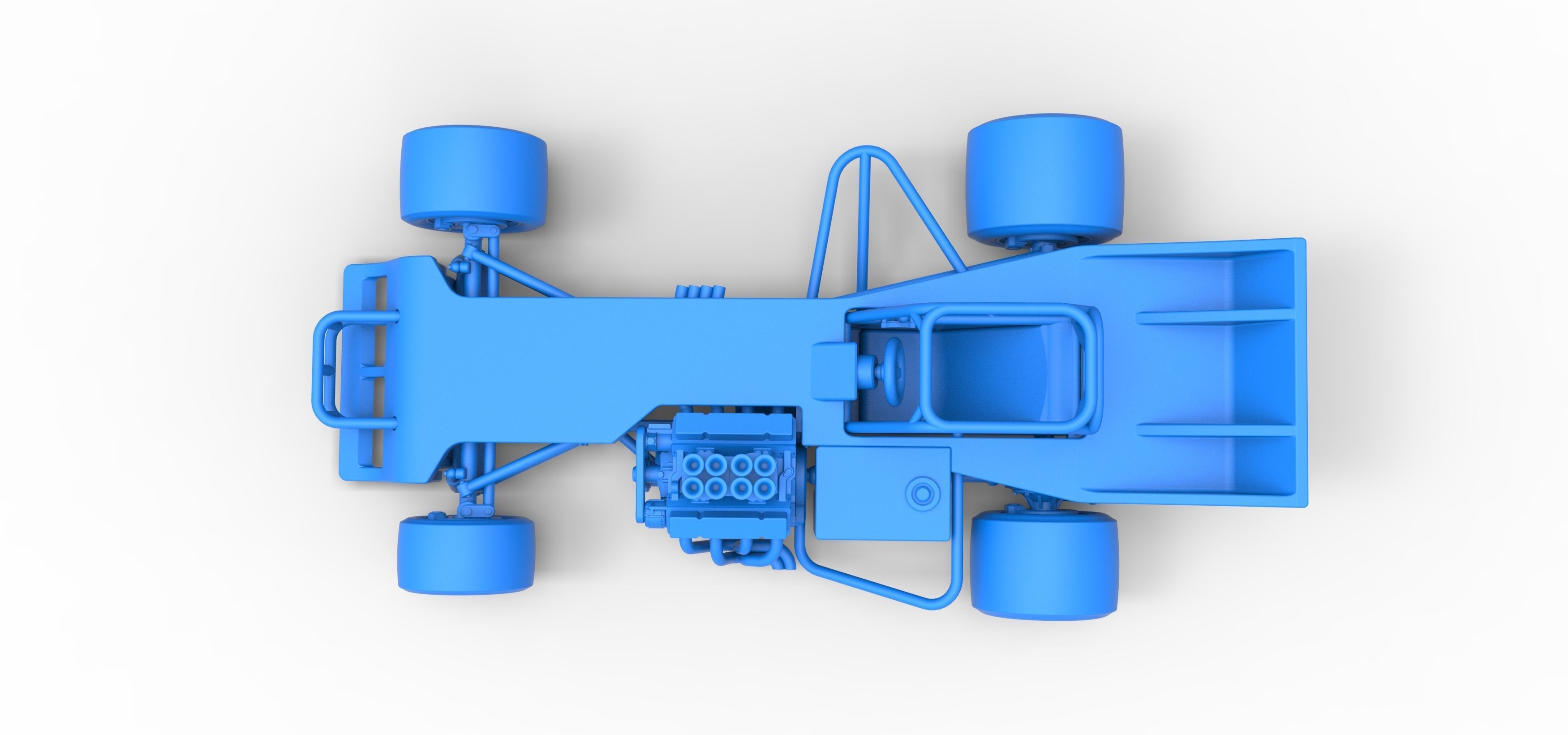 Supermodified front engine race car Scale 1 to 25 3D print model_36