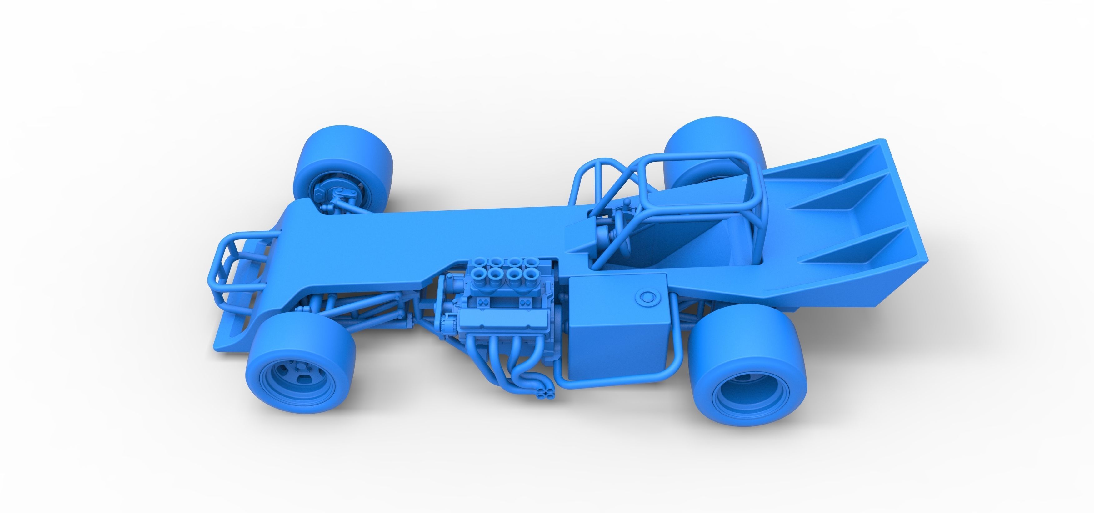 Supermodified front engine race car Scale 1 to 25 3D print model_35