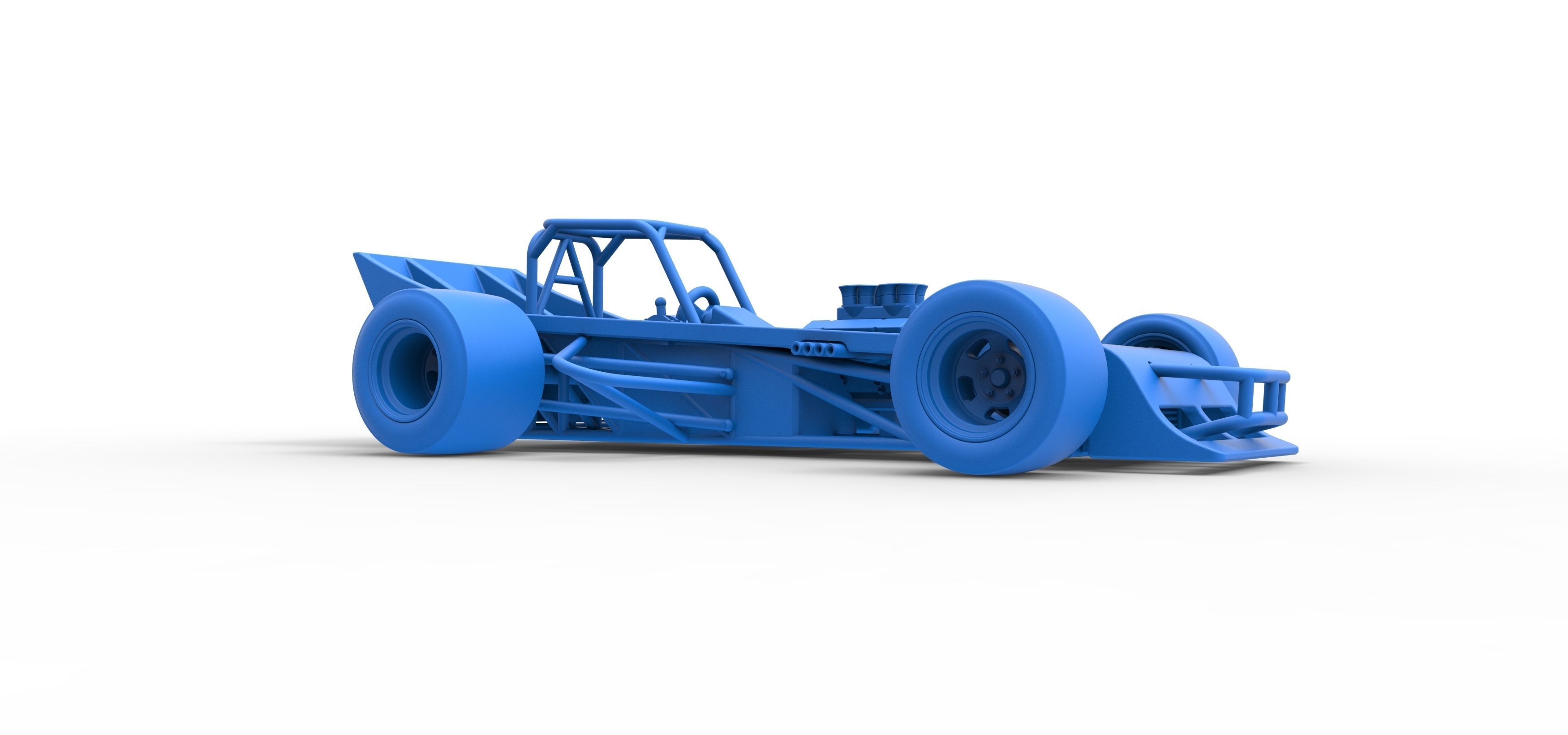 Supermodified front engine race car Scale 1 to 25 3D print model_48