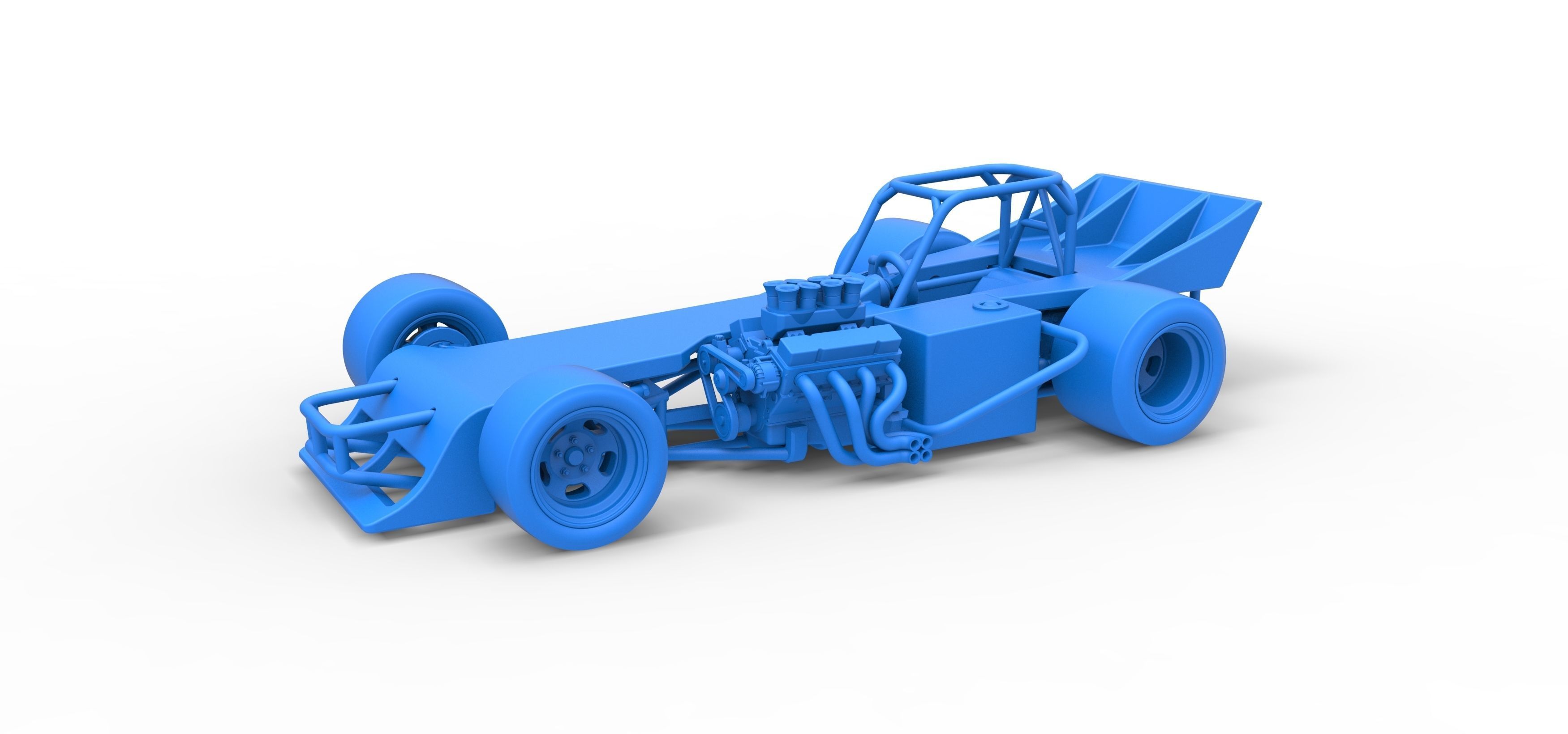 Supermodified front engine race car Scale 1 to 25 3D print model_26