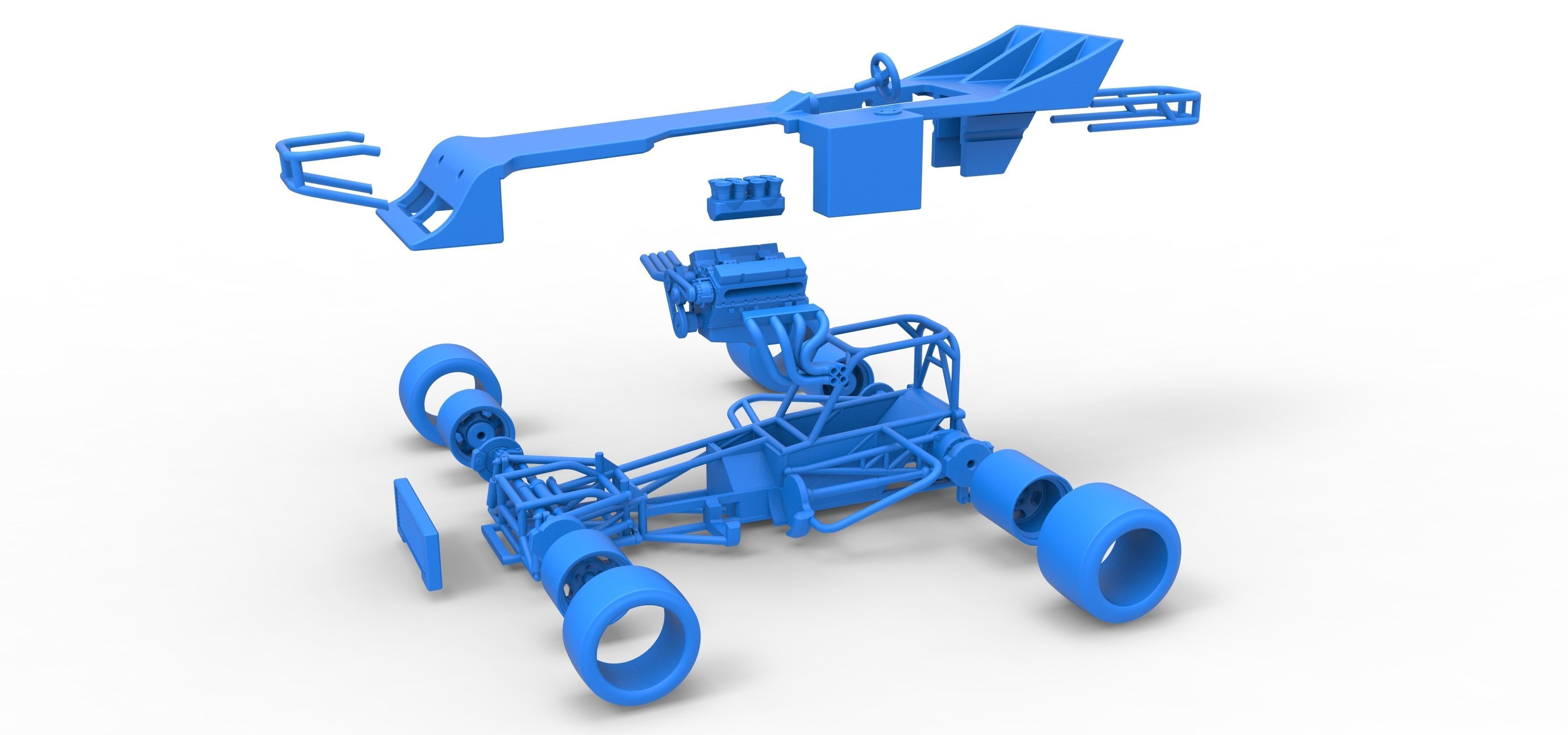 Supermodified front engine race car Scale 1 to 25 3D print model_51