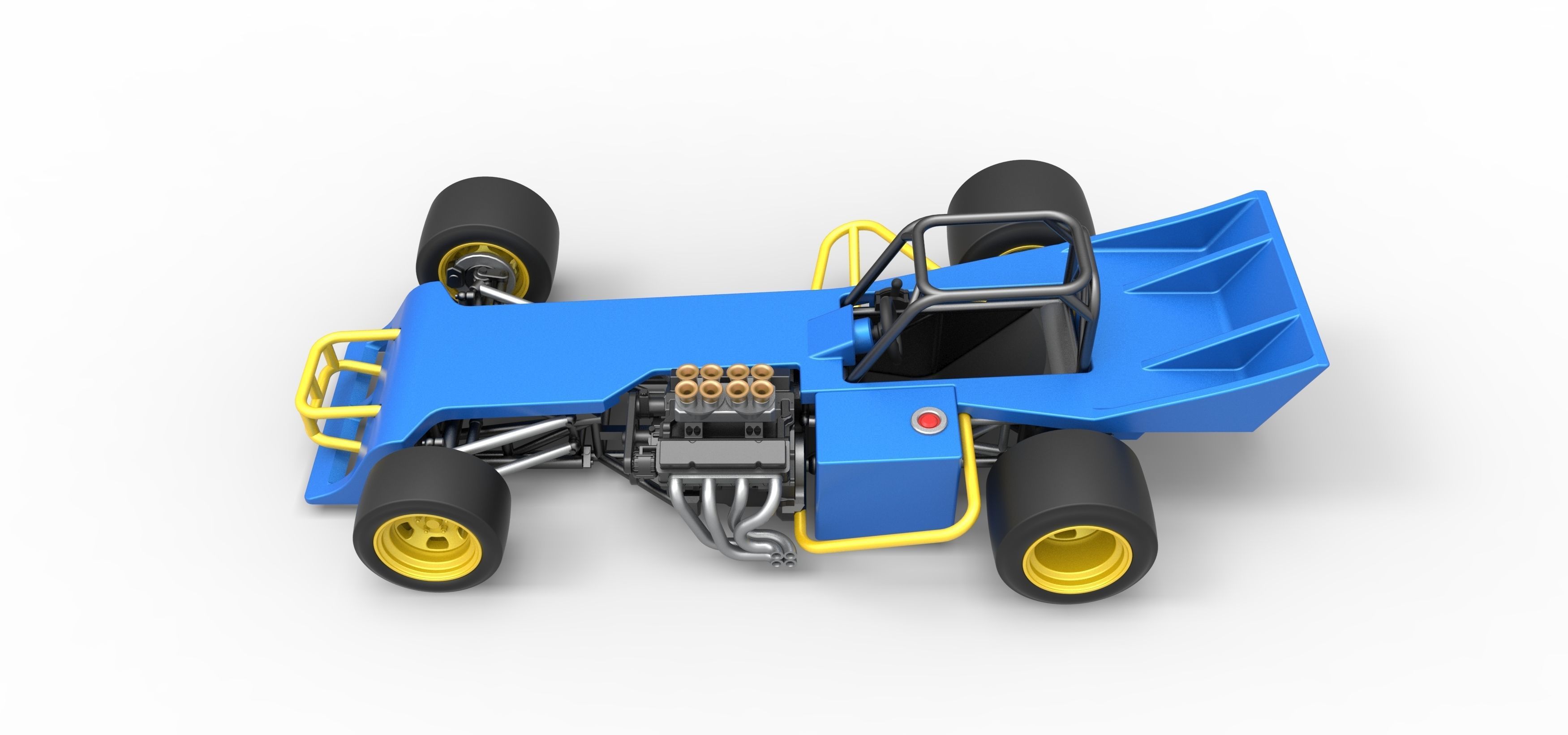 Supermodified front engine race car Scale 1 to 25 3D print model_10