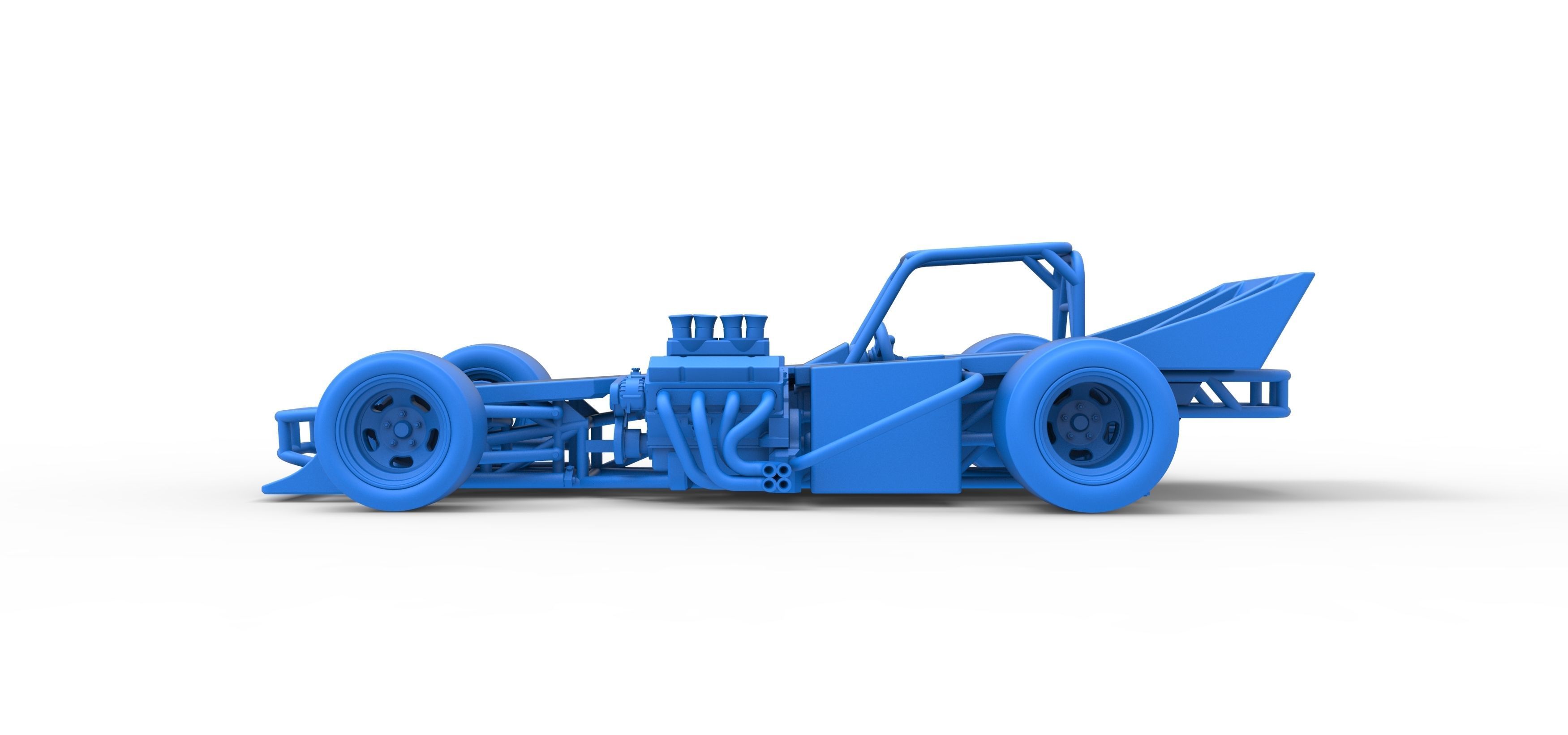 Supermodified front engine race car Scale 1 to 25 3D print model_34