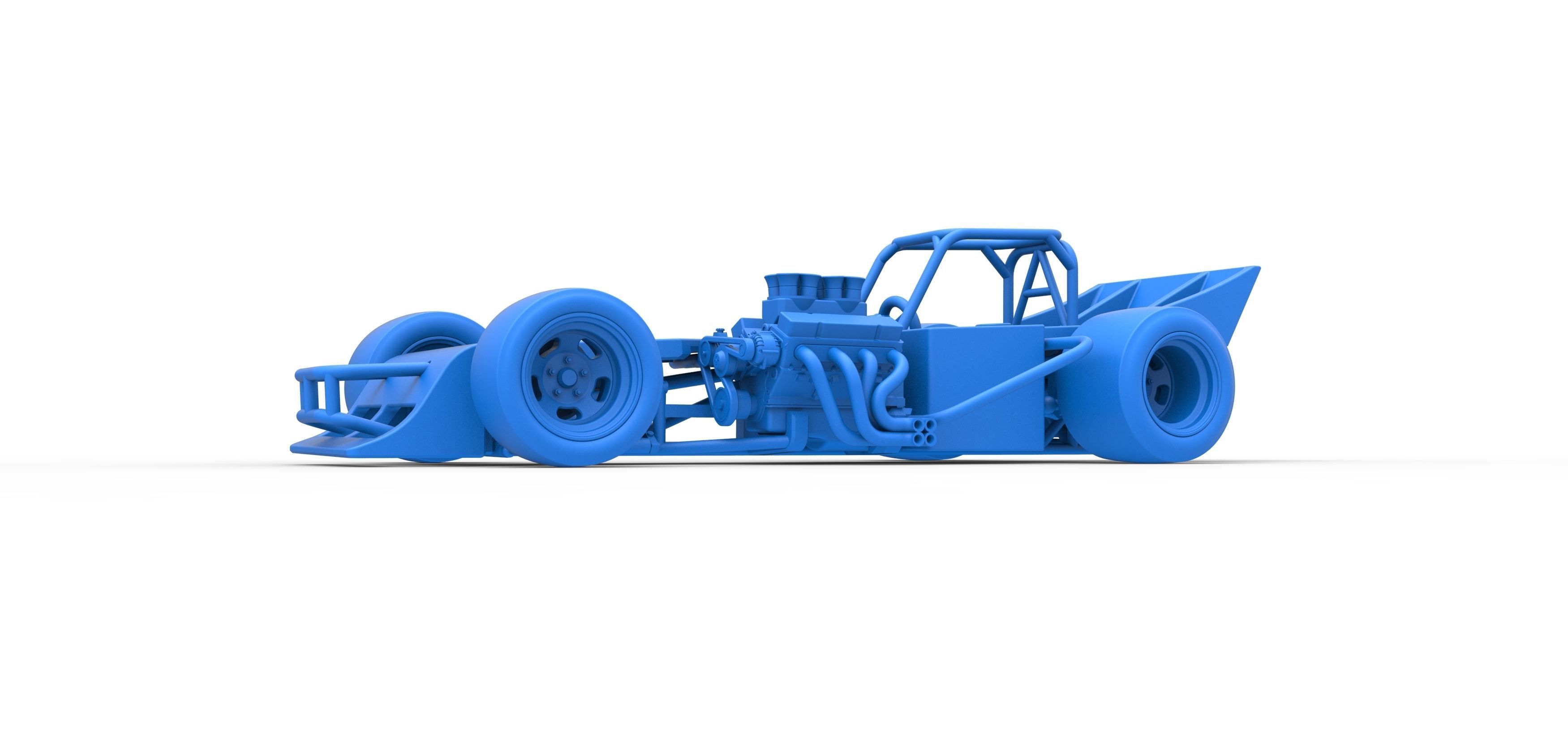 Supermodified front engine race car Scale 1 to 25 3D print model_27