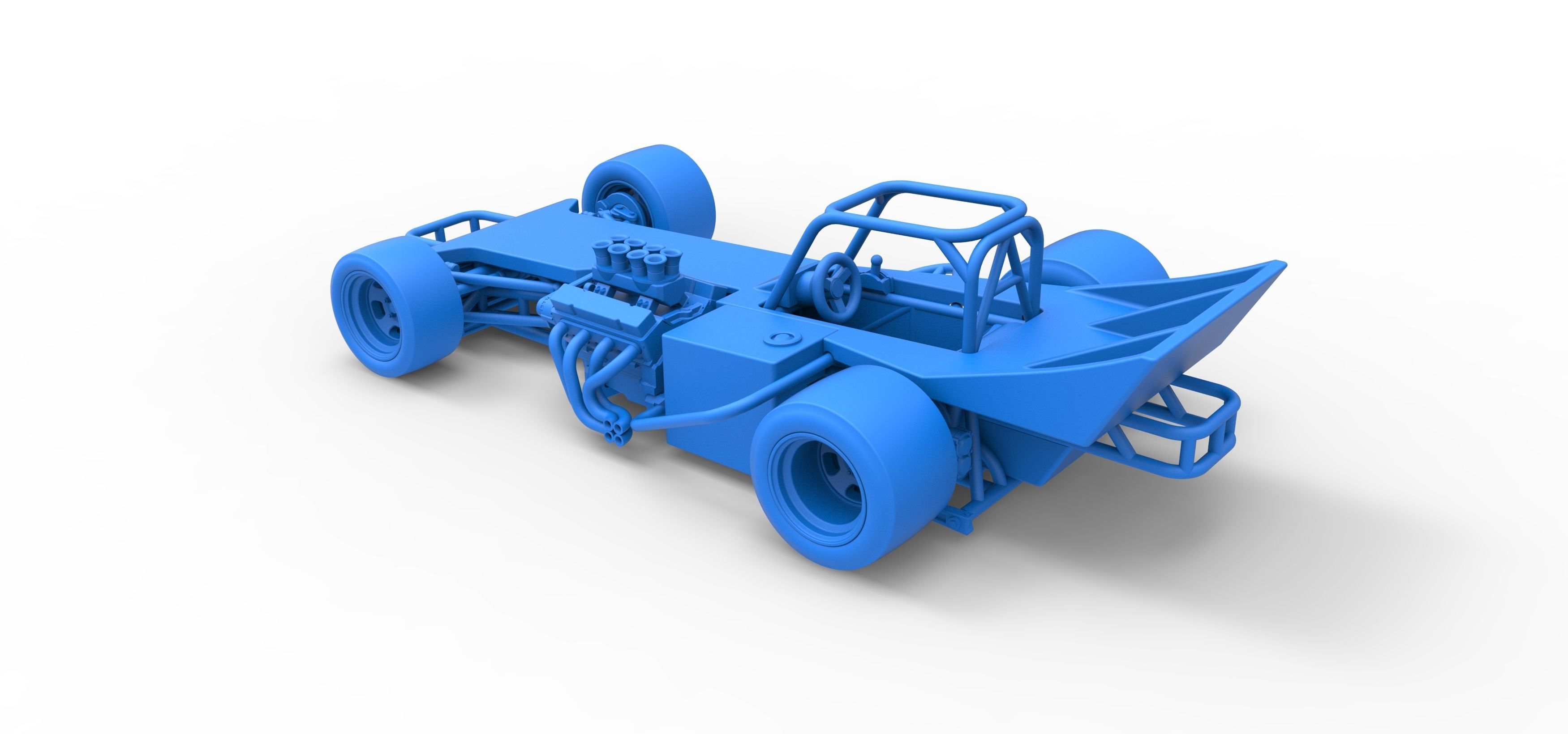 Supermodified front engine race car Scale 1 to 25 3D print model_37