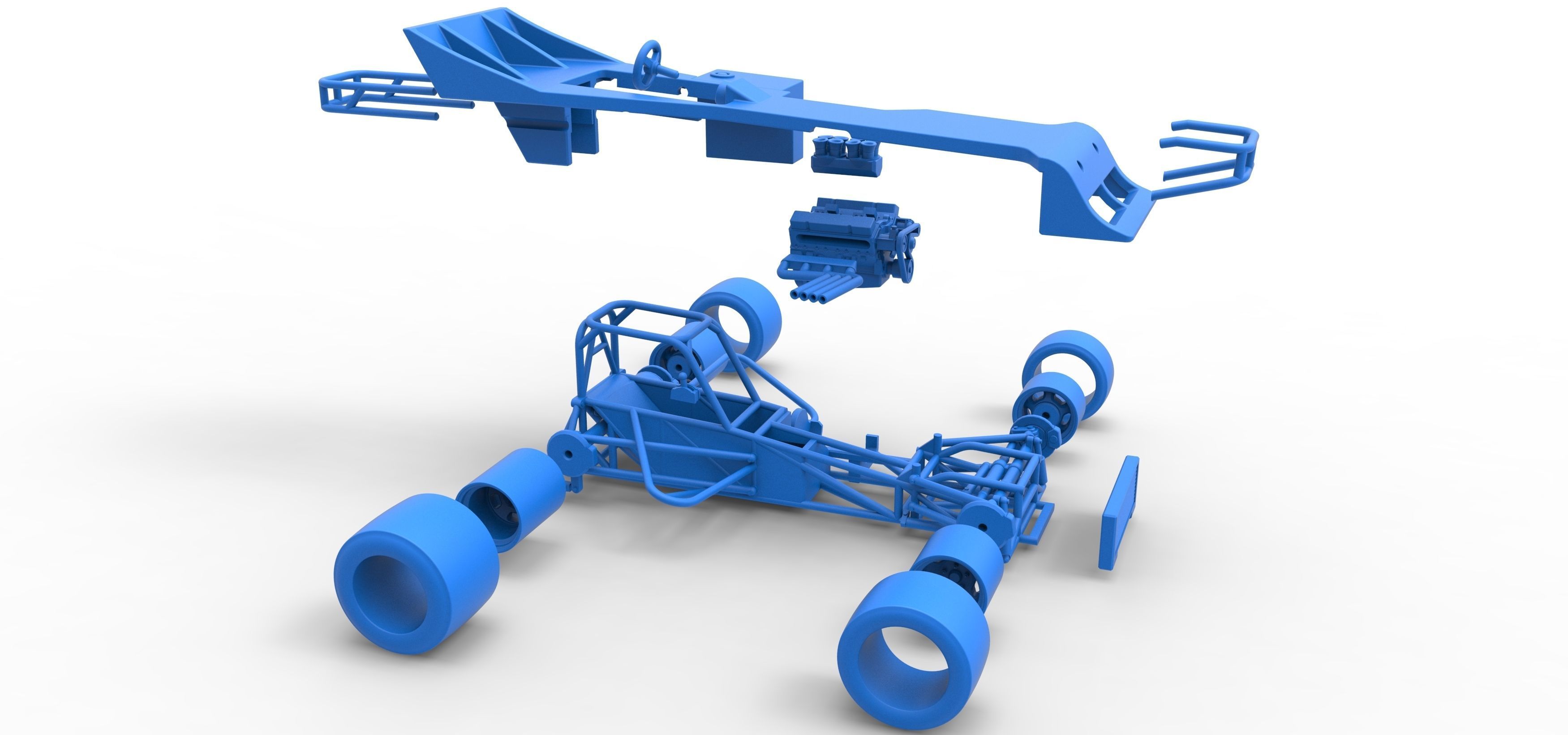 Supermodified front engine race car Scale 1 to 25 3D print model_60