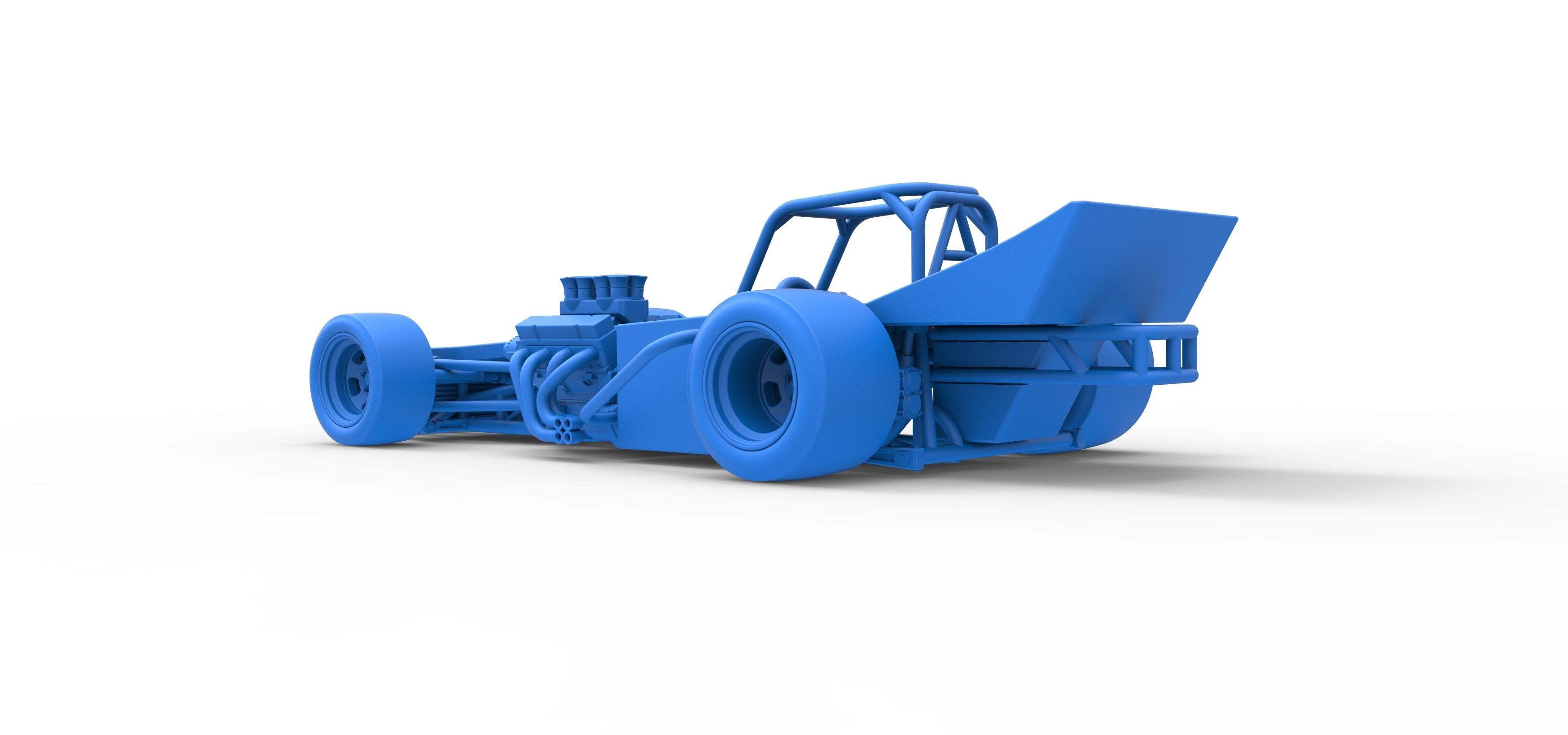 Supermodified front engine race car Scale 1 to 25 3D print model_38
