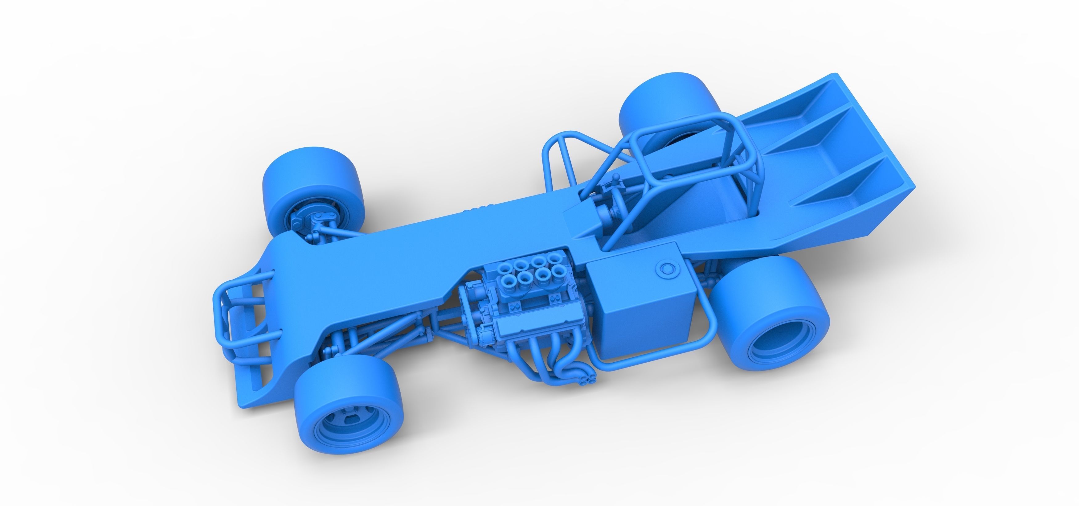 Supermodified front engine race car Scale 1 to 25 3D print model_29