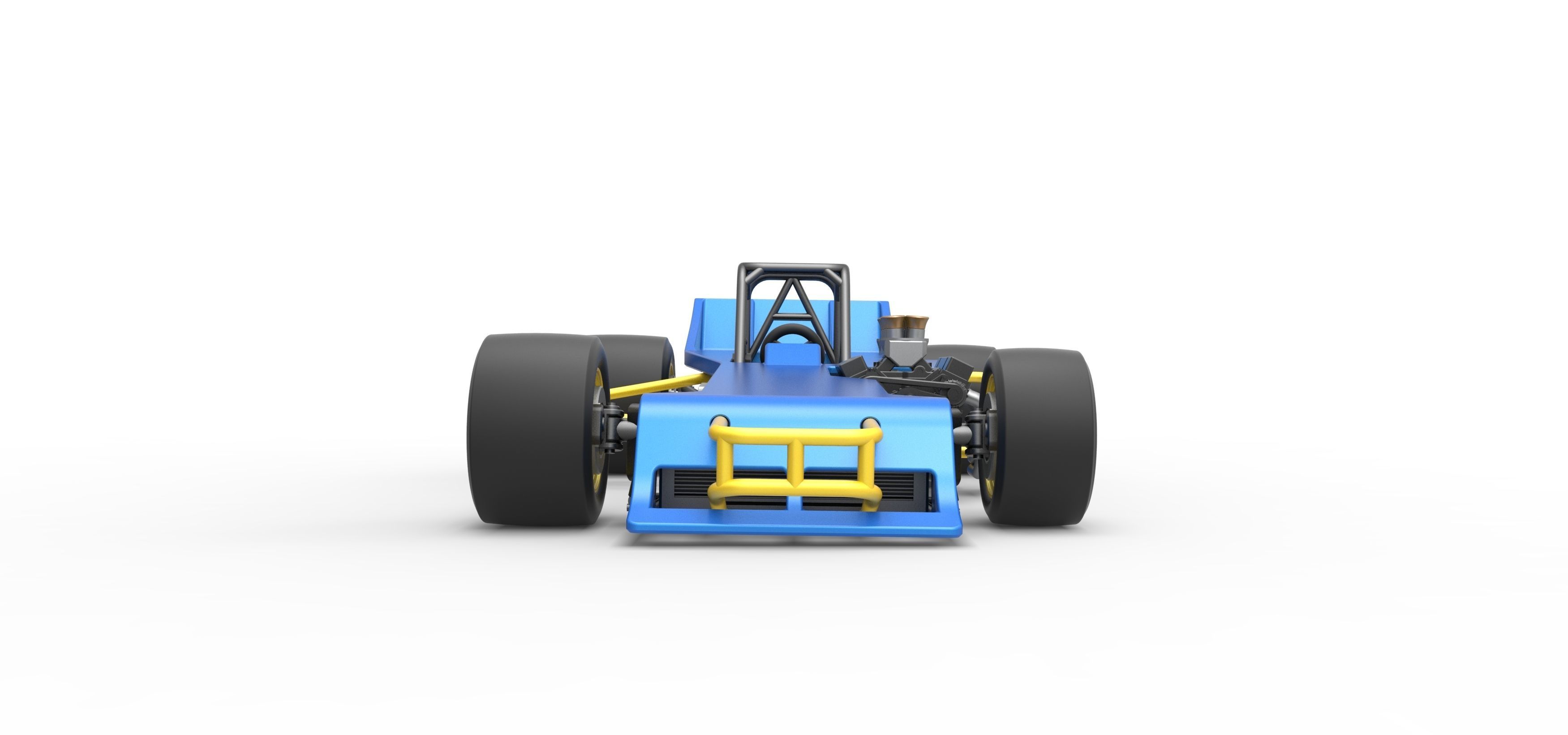 Supermodified front engine race car Scale 1 to 25 3D print model_7
