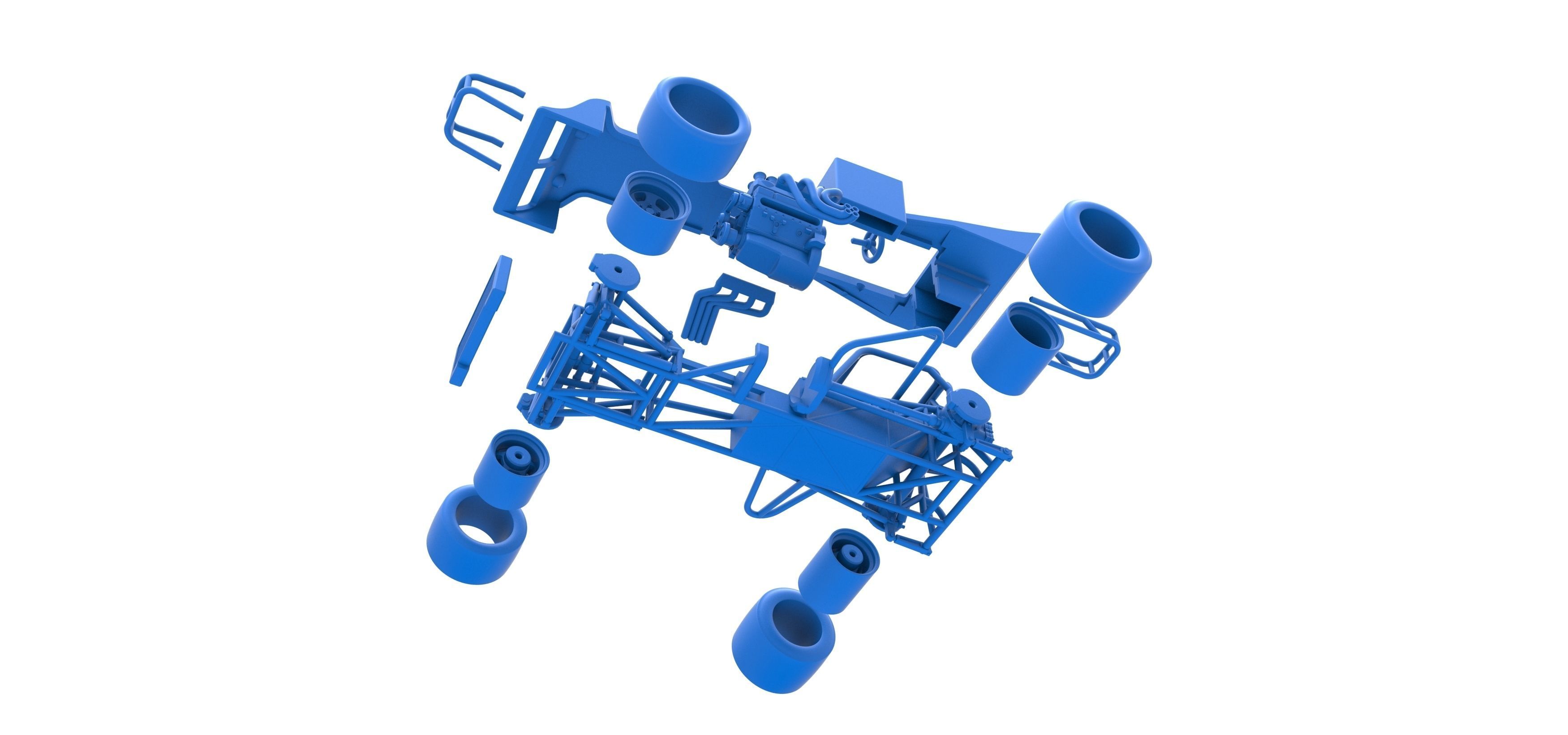 Supermodified front engine race car Scale 1 to 25 3D print model_53