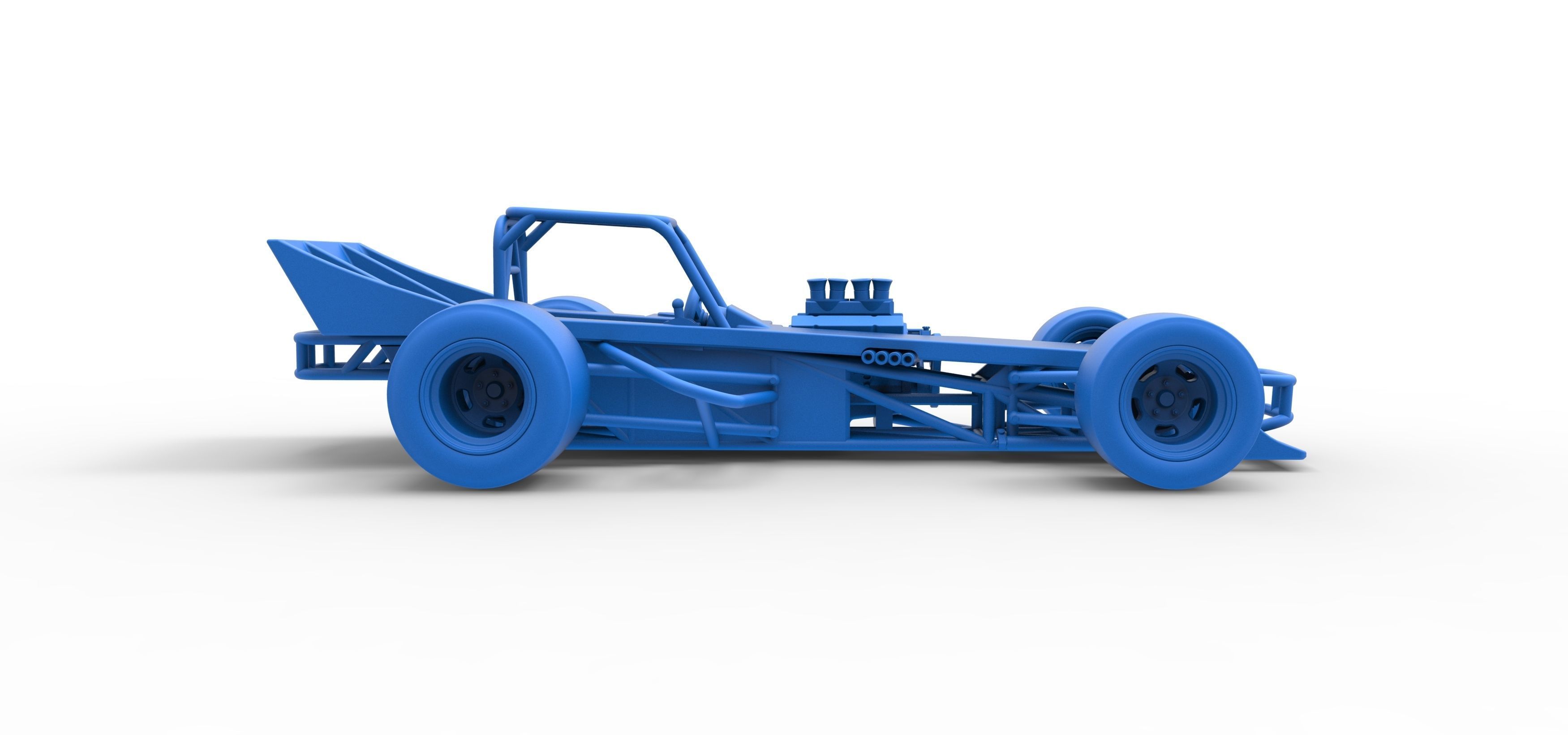 Supermodified front engine race car Scale 1 to 25 3D print model_45