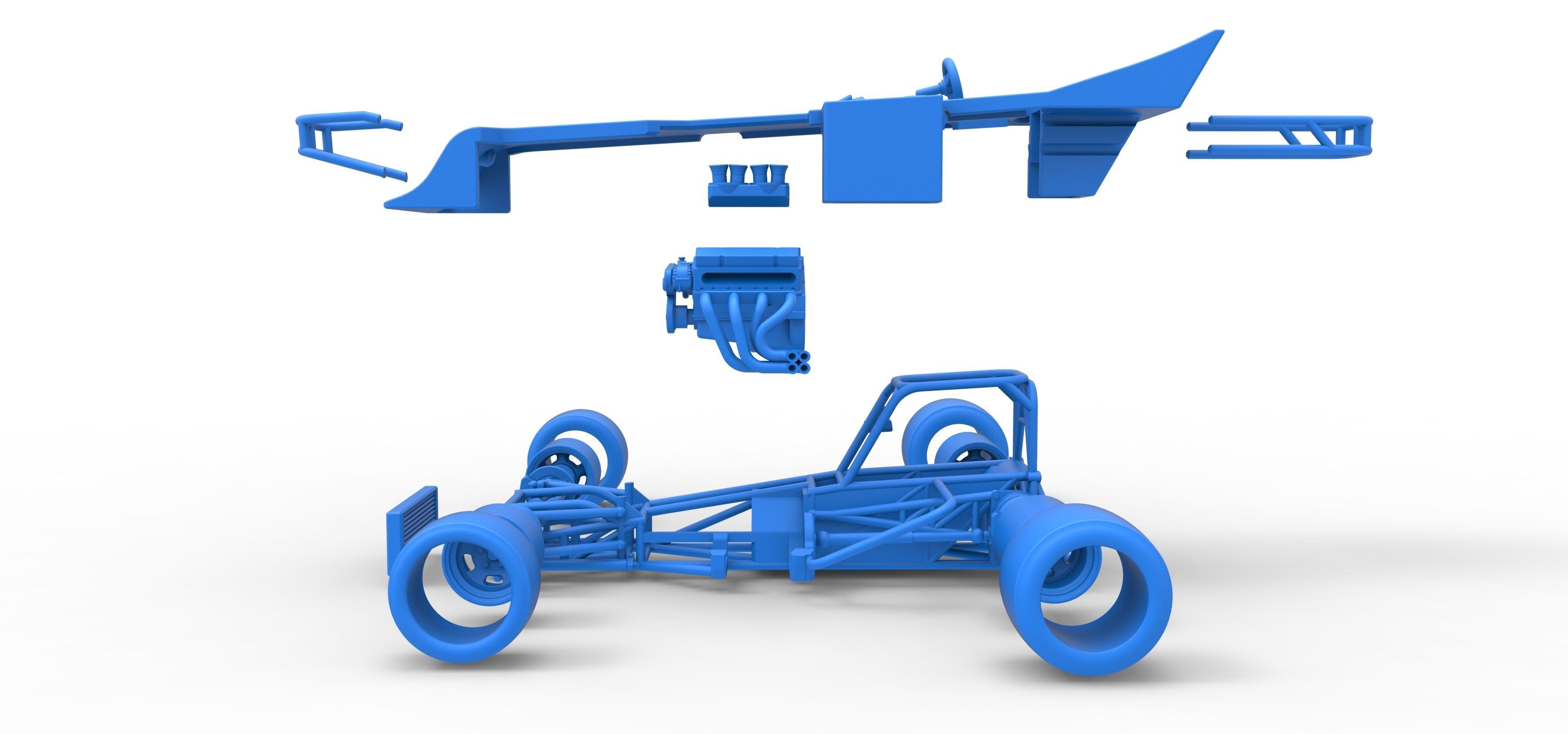 Supermodified front engine race car Scale 1 to 25 3D print model_55