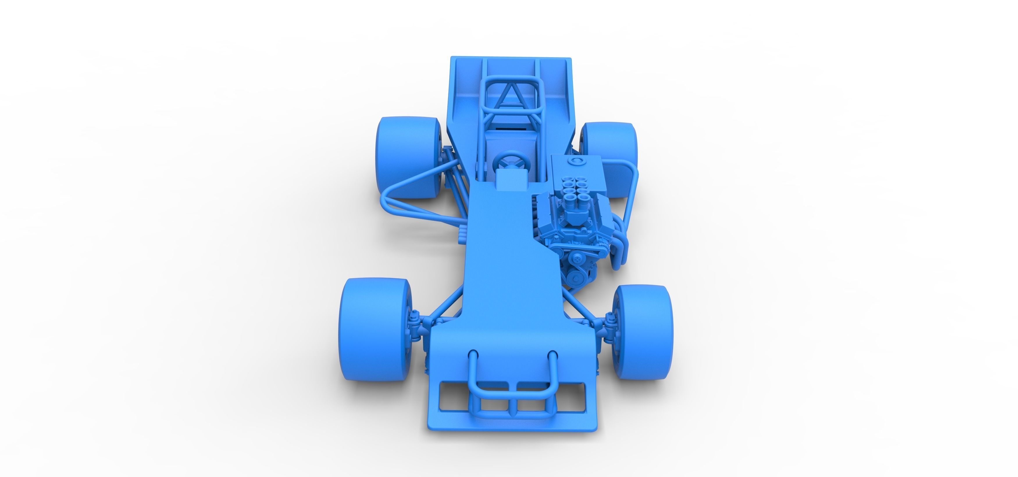Supermodified front engine race car Scale 1 to 25 3D print model_33