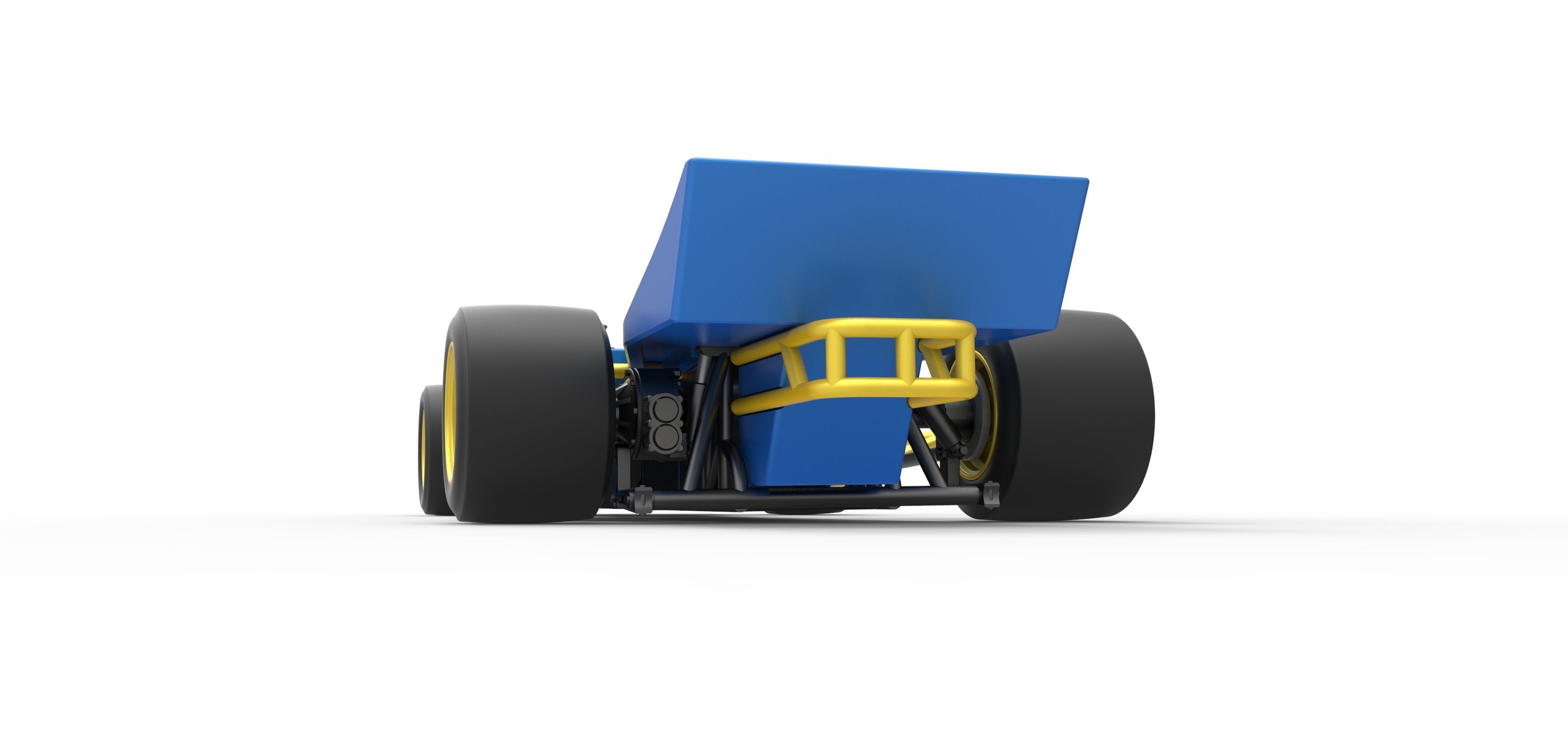 Supermodified front engine race car Scale 1 to 25 3D print model_15