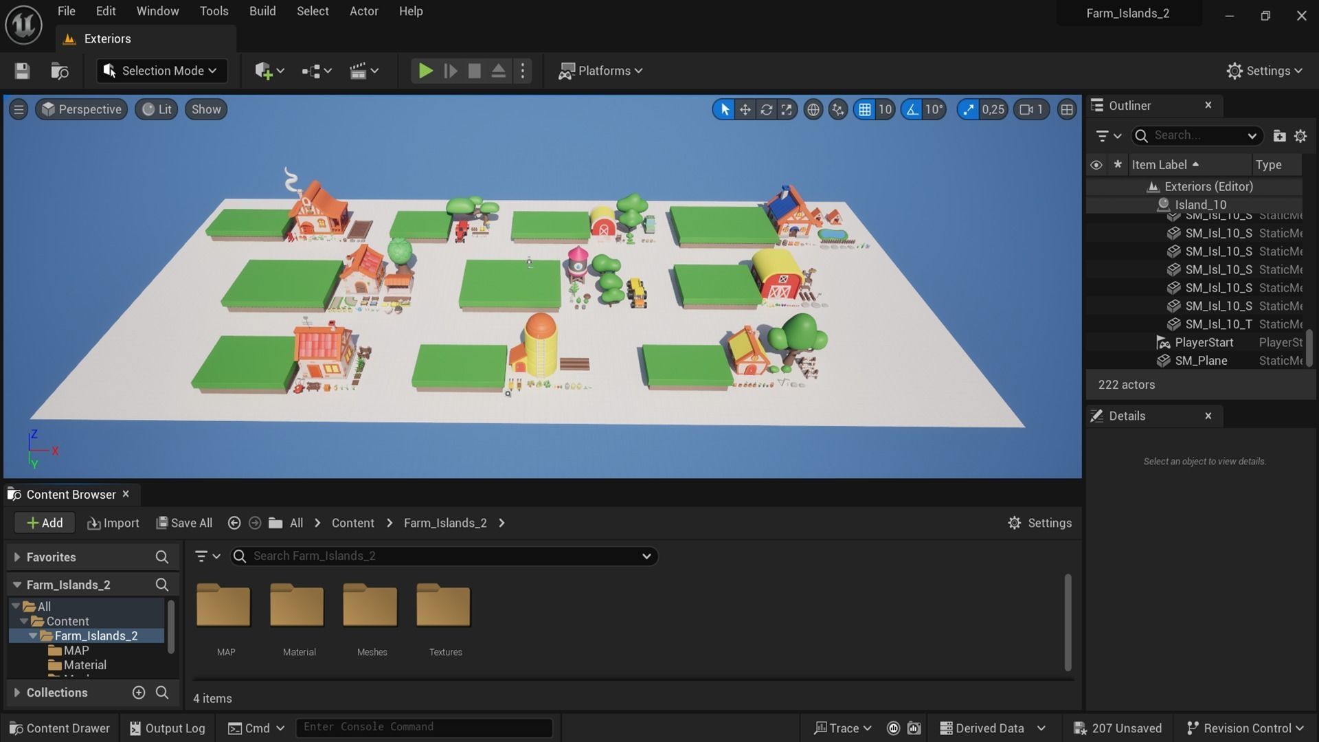 Cartoon Farm Islands Exteriors 2 Low-poly 3D model_16