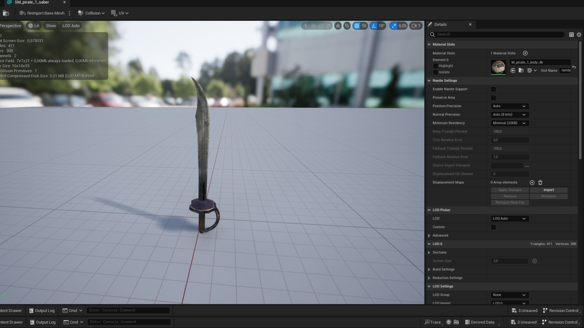 Pirate 1 A pose Low-poly character redy for game Low-poly 3D model_20