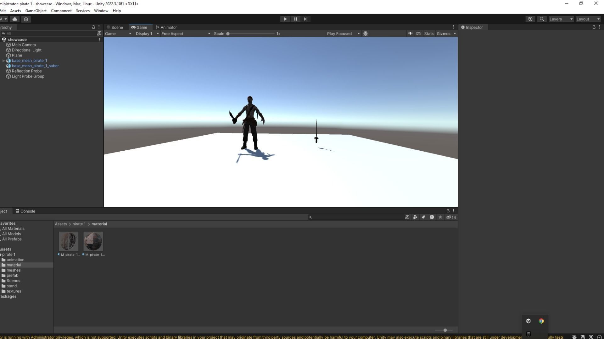 Pirate 1 A pose Low-poly character redy for game Low-poly 3D model_21