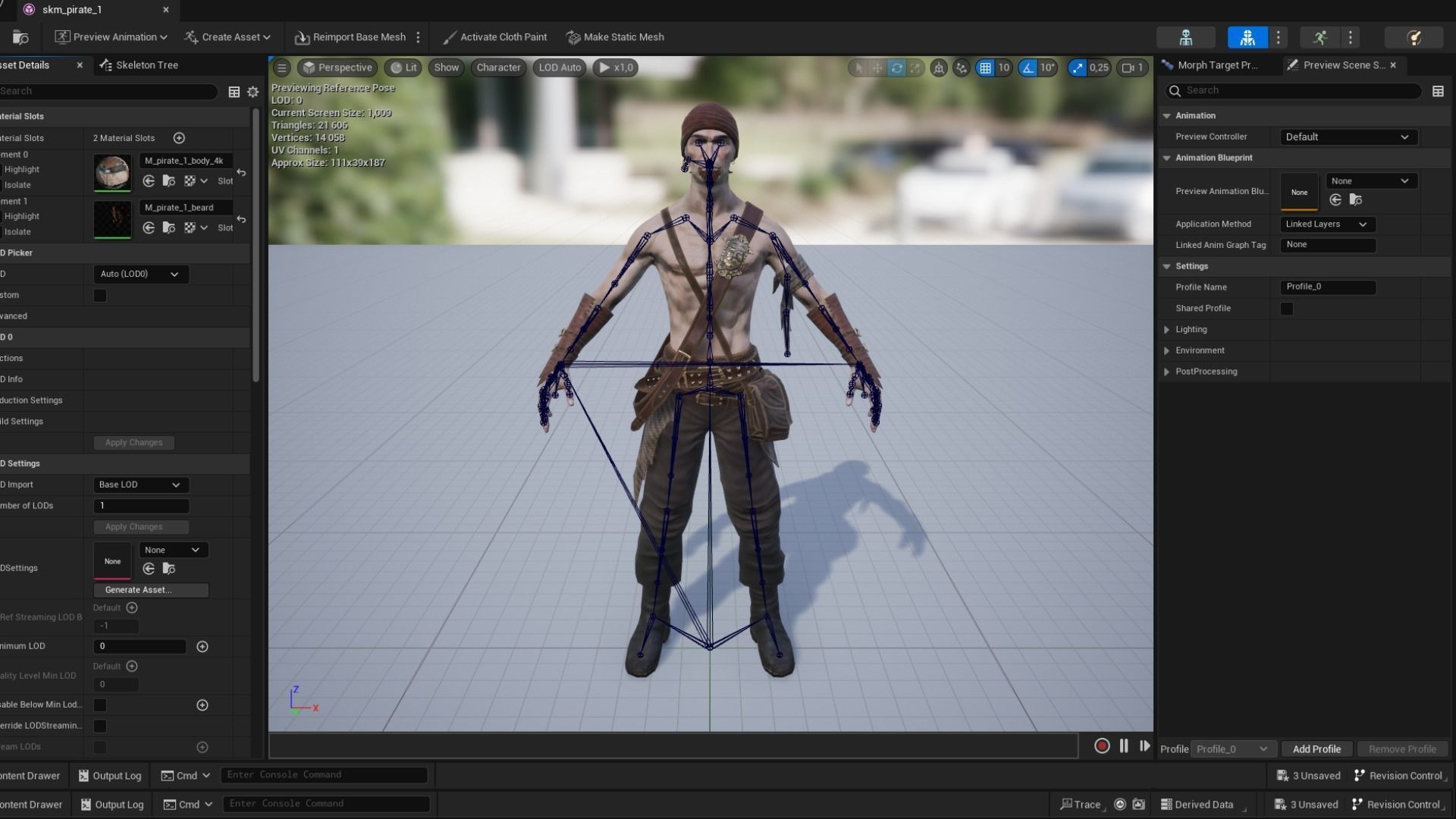 Pirate 1 A pose Low-poly character redy for game Low-poly 3D model_17