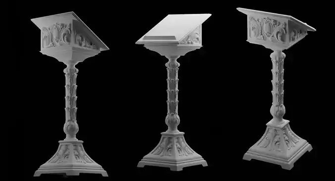 Lectern carved   furniture 3D model for CNC 