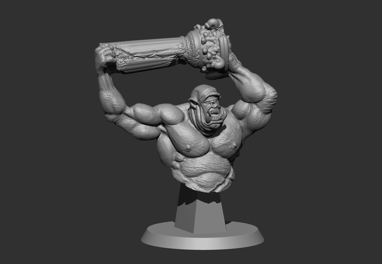 Cyclop Bust 3D print model_4