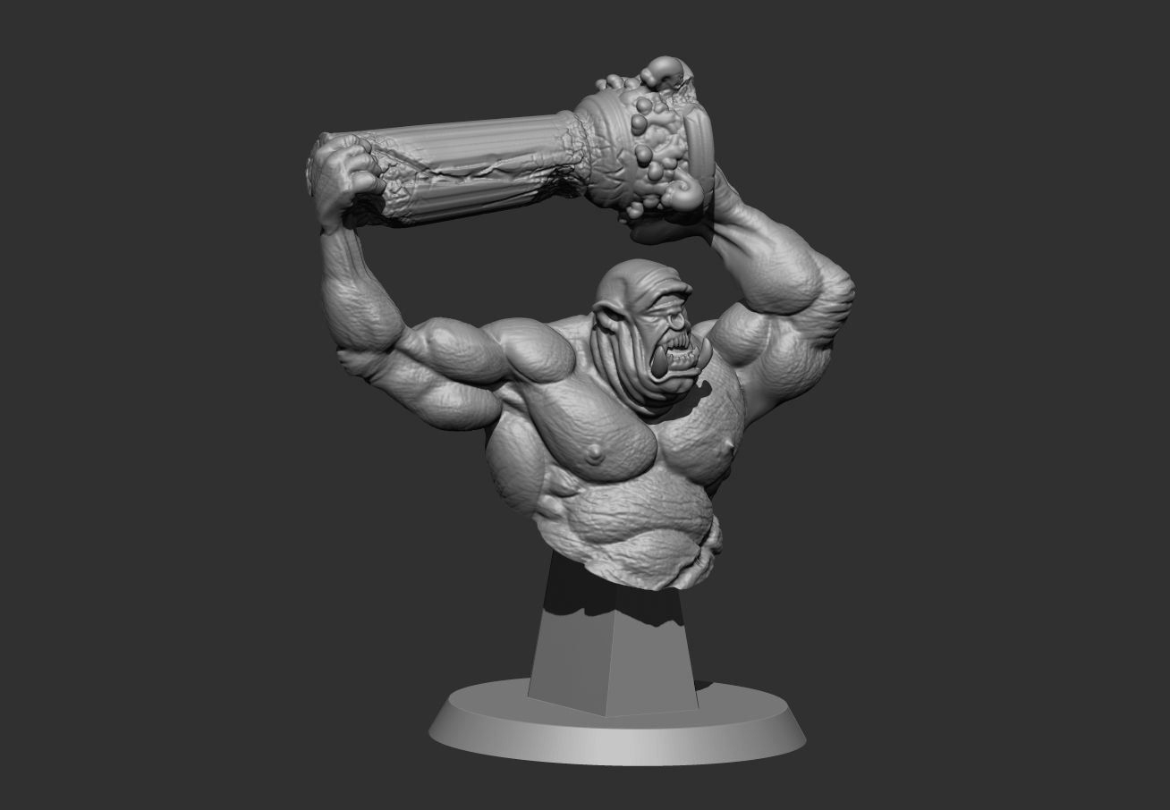 Cyclop Bust 3D print model_7