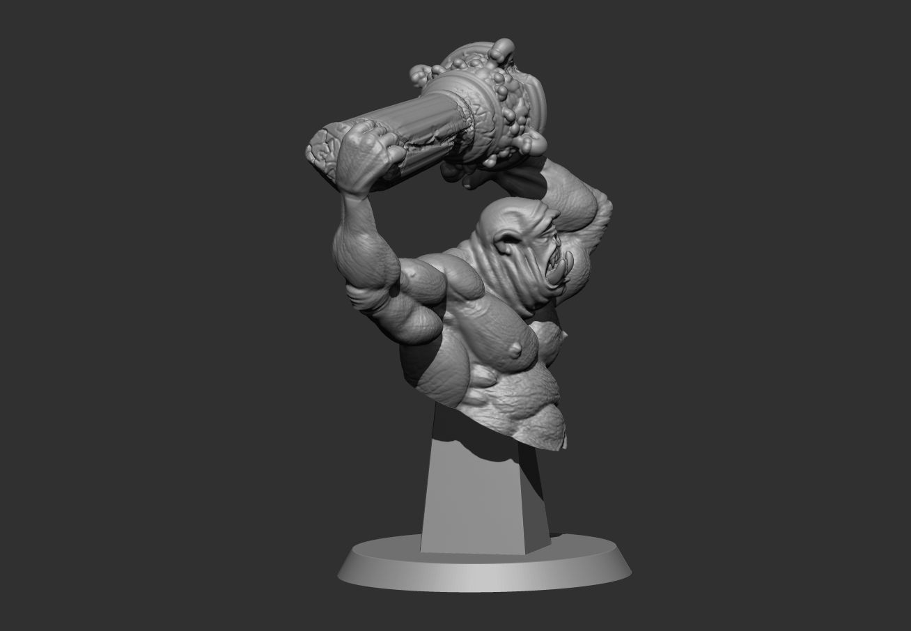 Cyclop Bust 3D print model_1