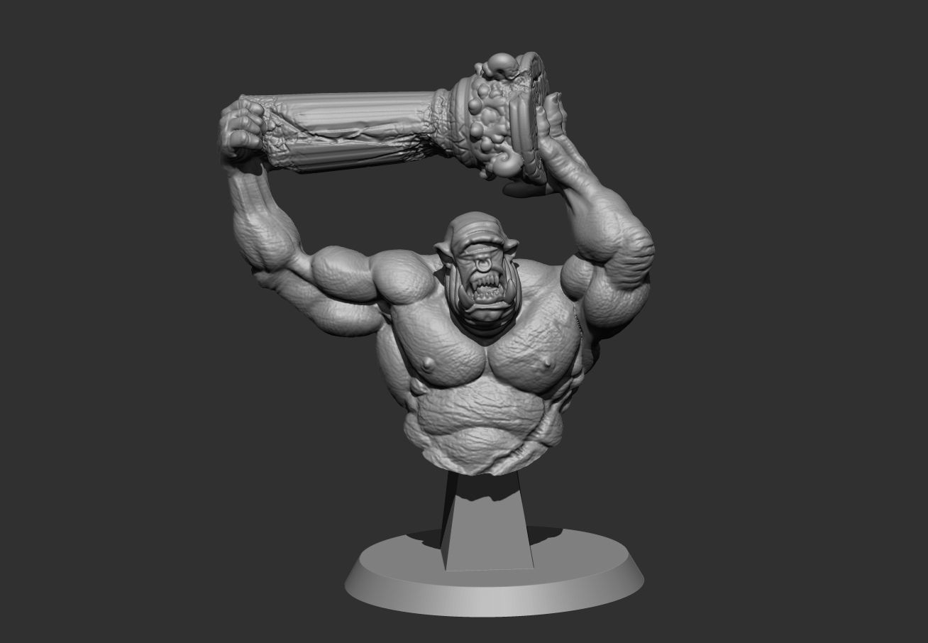 Cyclop Bust 3D print model_6