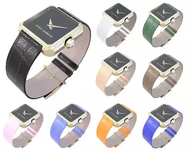Dolce Gabbana Watch with Diamonds Low-poly 3D model