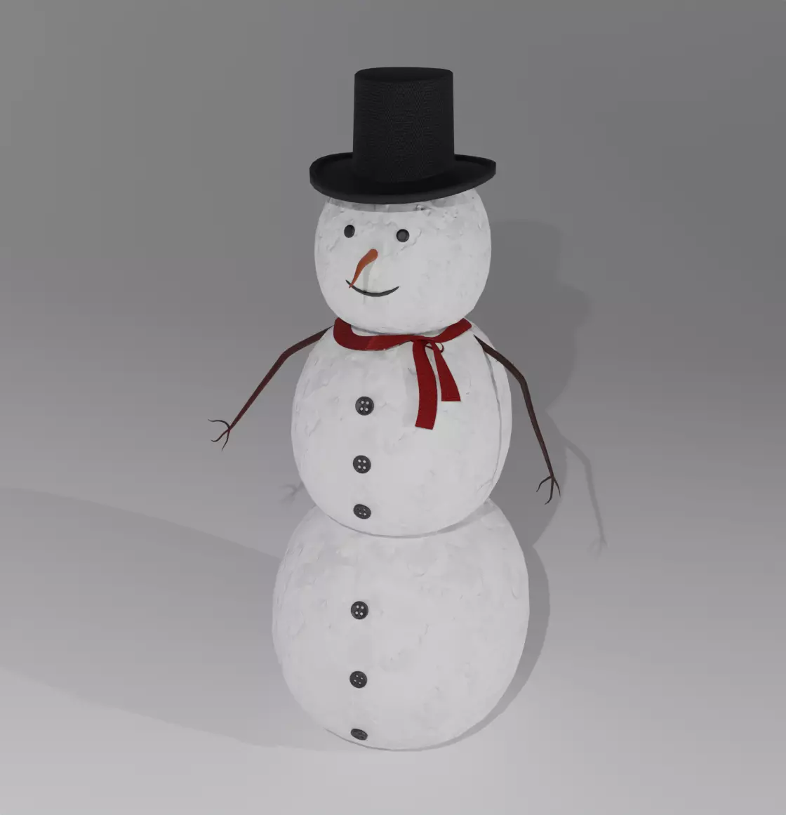 Snowman - Pupazzo di neve 3D model_0