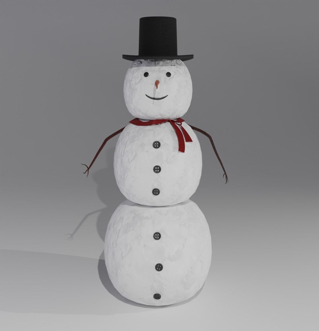 Snowman - Pupazzo di neve 3D model_1