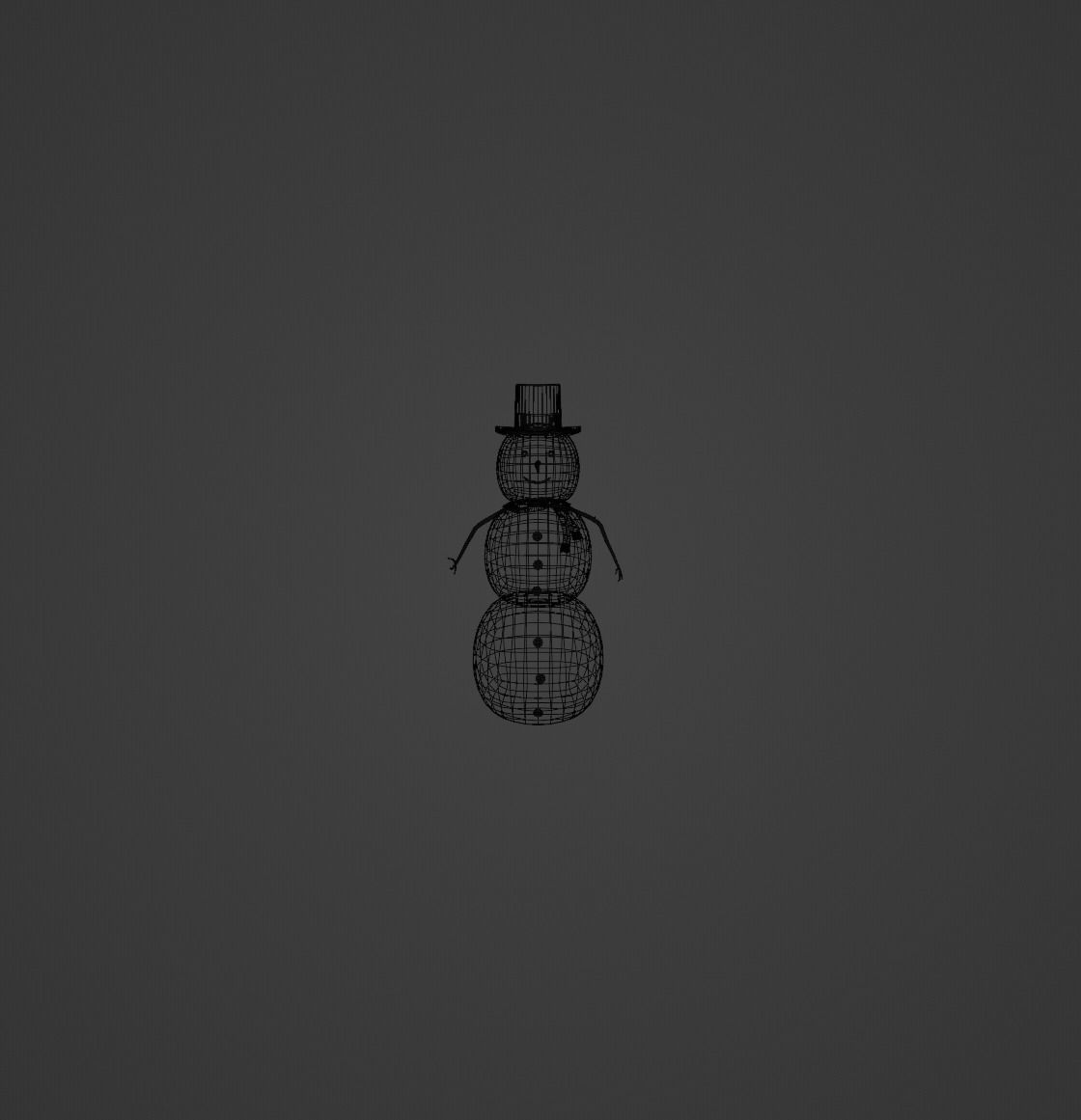 Snowman - Pupazzo di neve 3D model_2