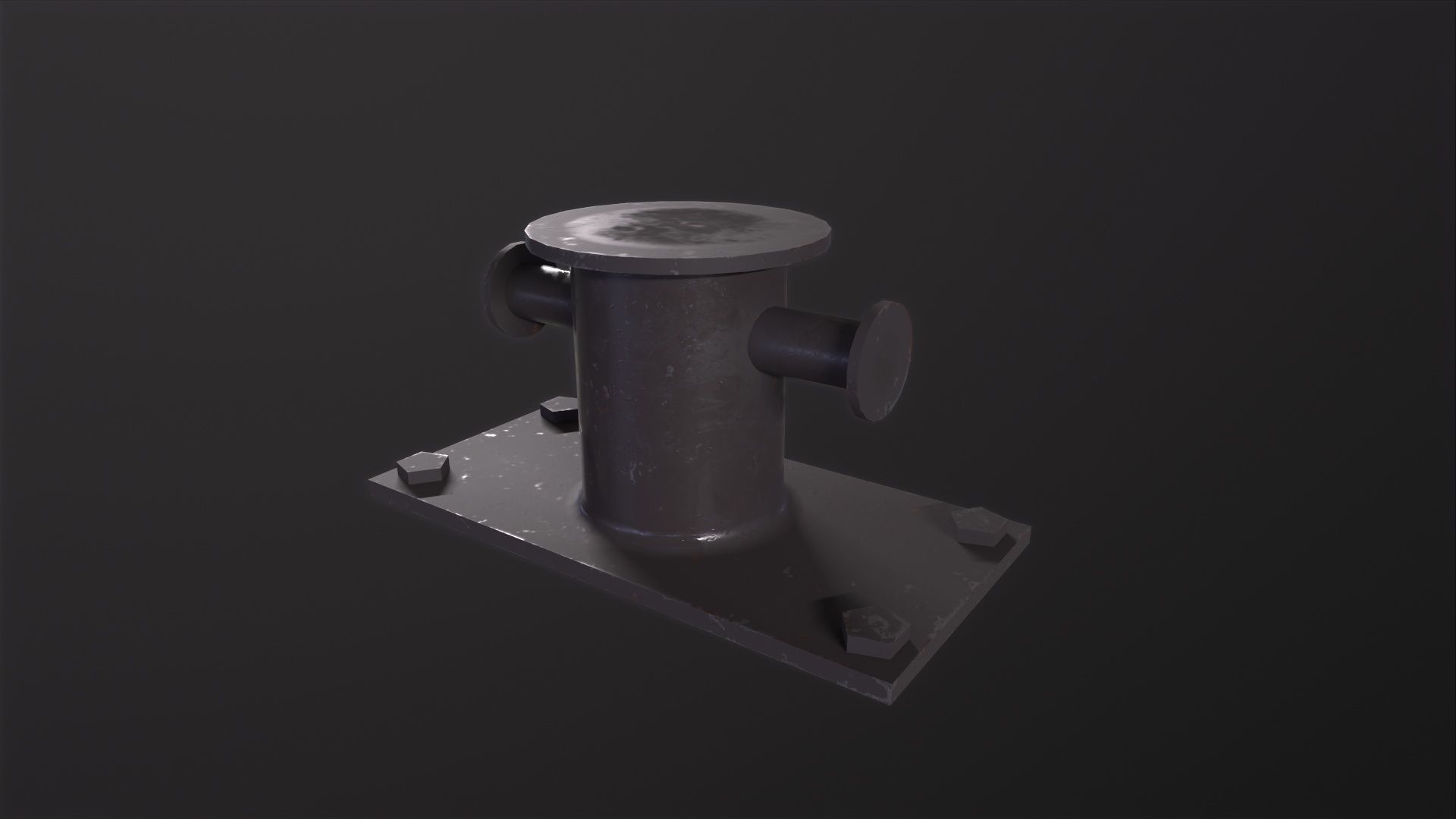 Sea bollard for ship and yachts 3D Model Low-poly 3D model_3