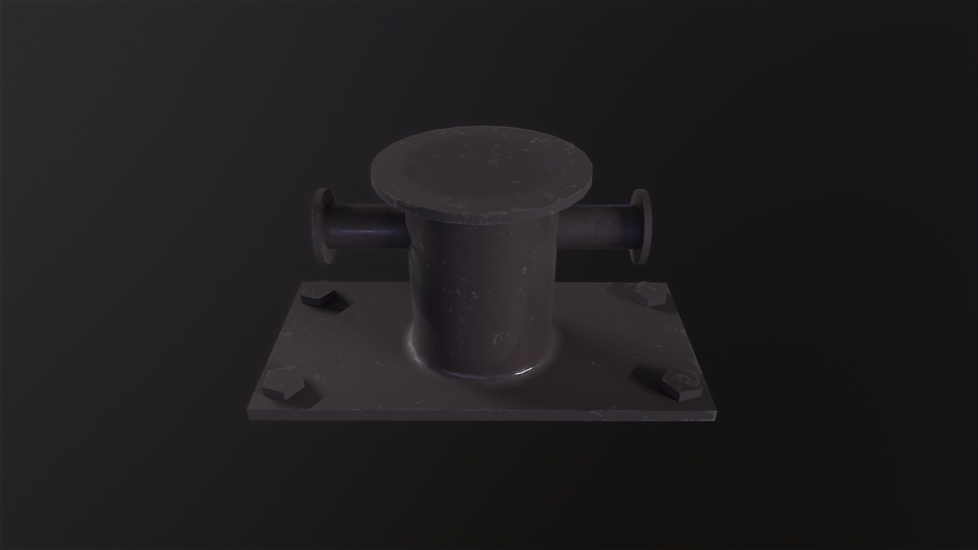 Sea bollard for ship and yachts 3D Model Low-poly 3D model_4