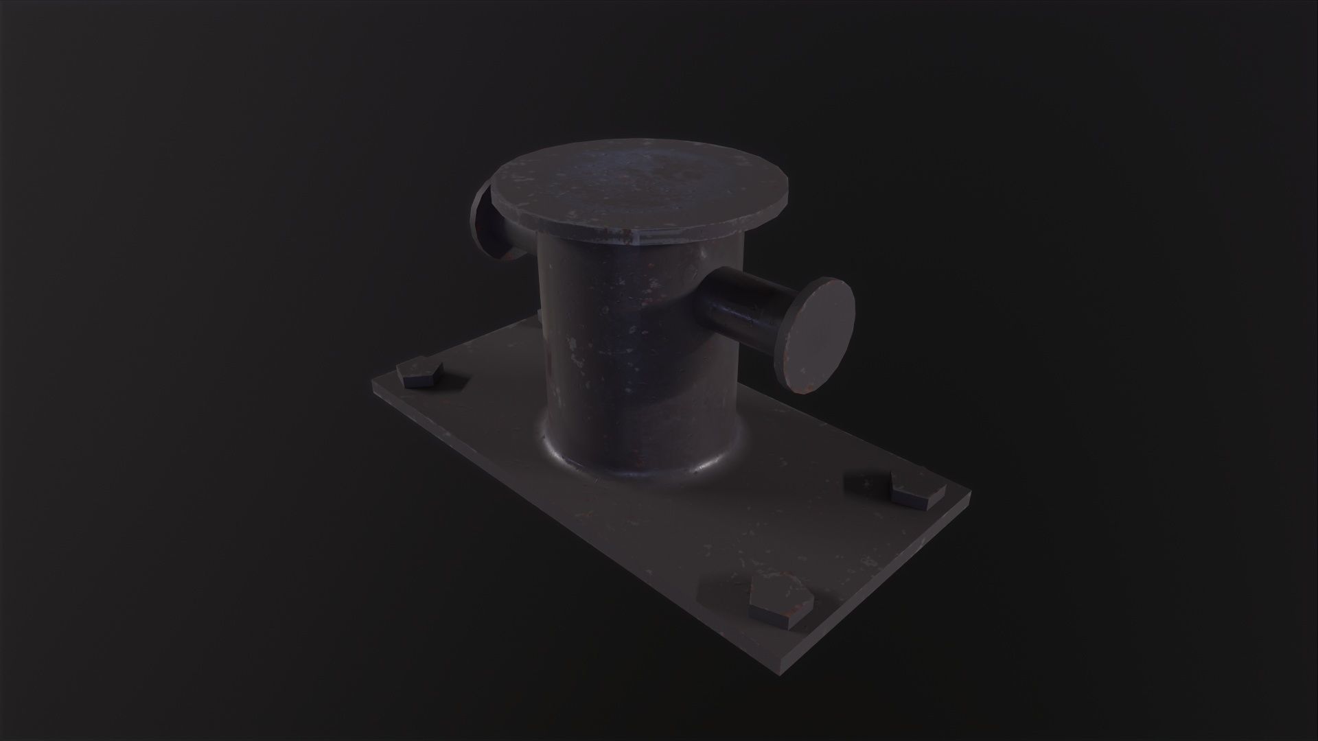 Sea bollard for ship and yachts 3D Model Low-poly 3D model_6