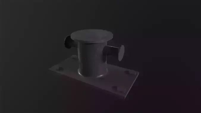 Sea bollard for ship and yachts 3D Model Low-poly 3D model
