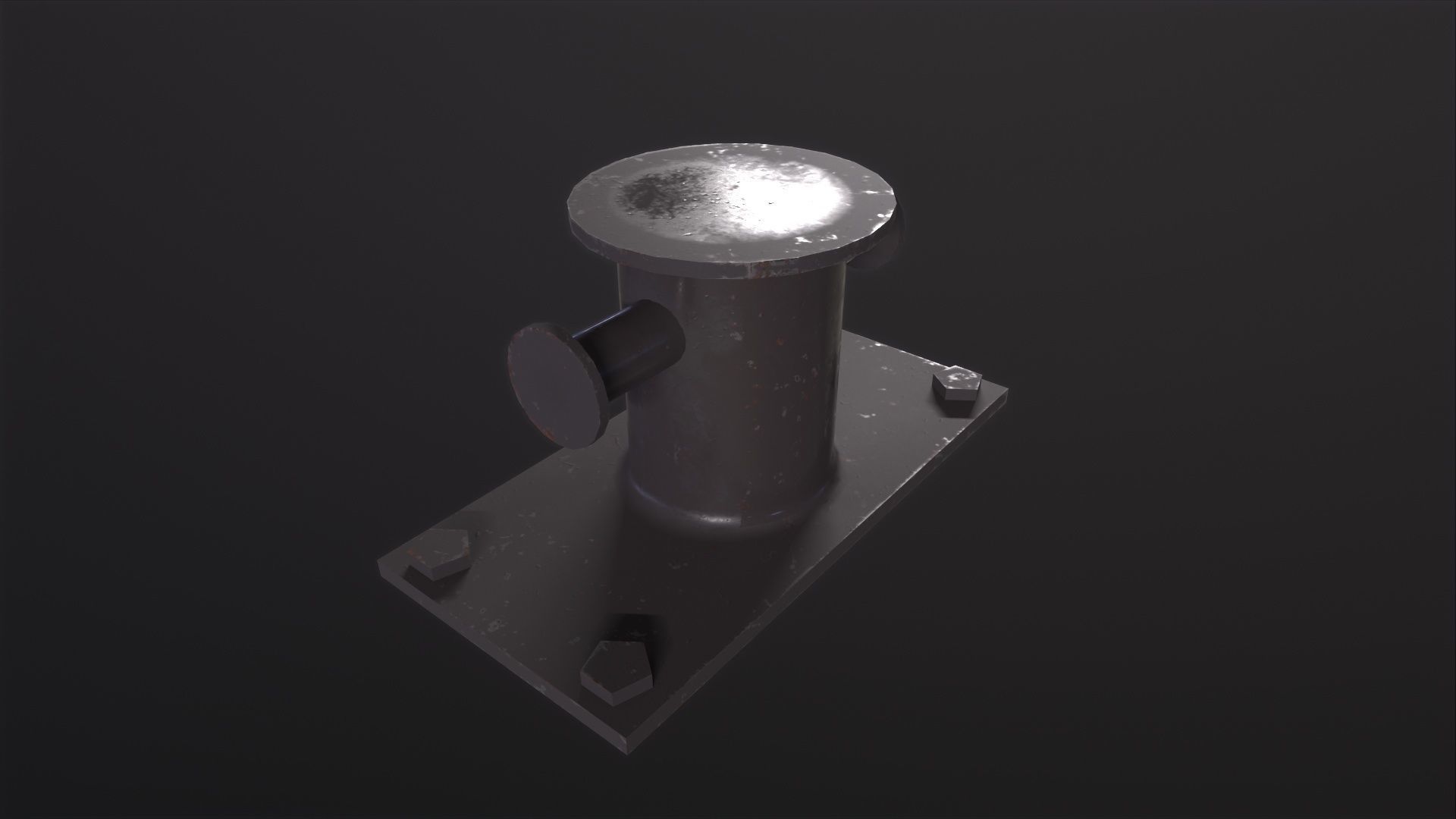 Sea bollard for ship and yachts 3D Model Low-poly 3D model_5