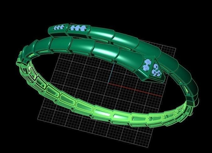snake bangle 3D print model