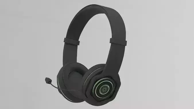 NeonStrike Gaming Headset Low-poly 3D model